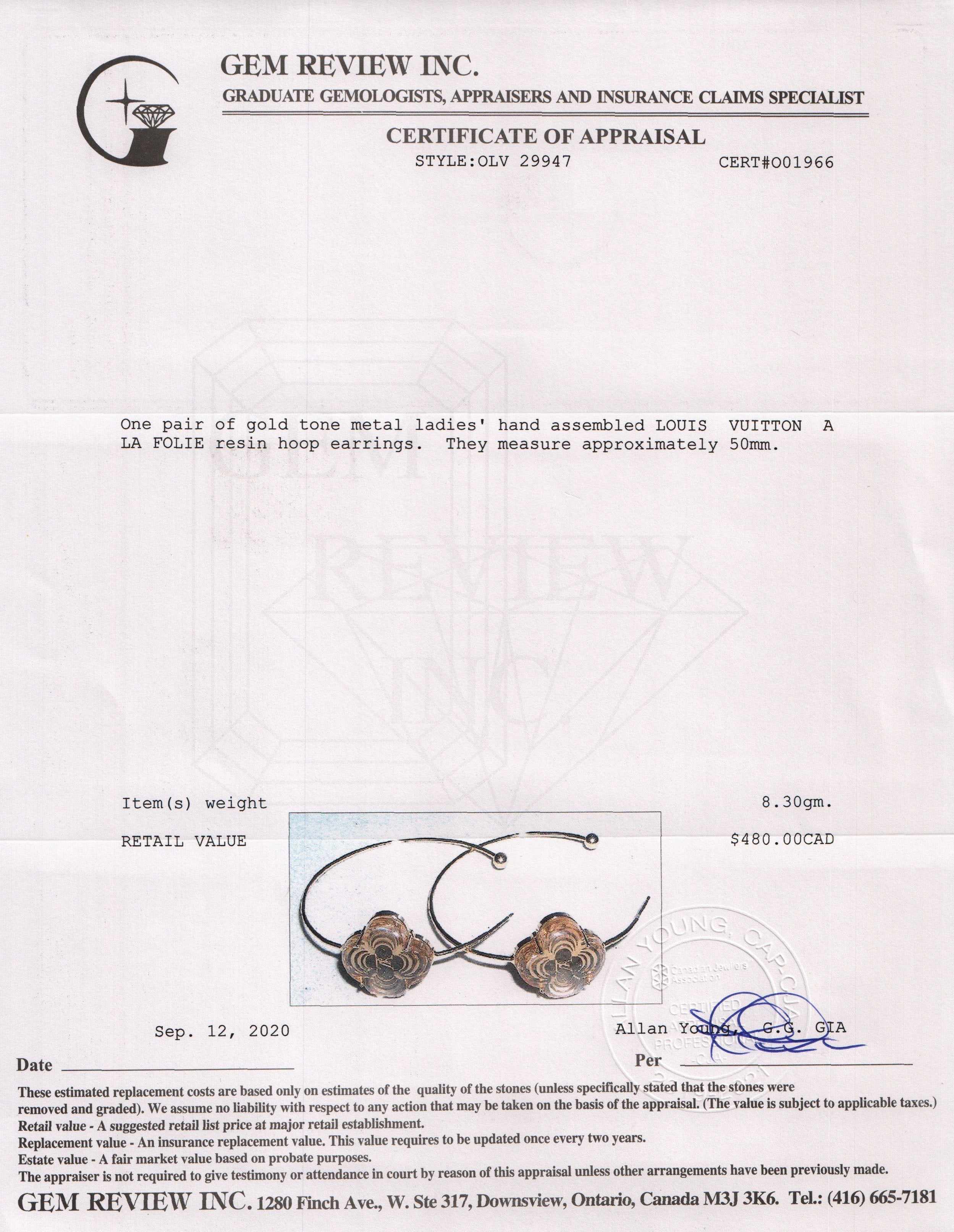 Louis Vuitton A La Folie Hoop Earrings