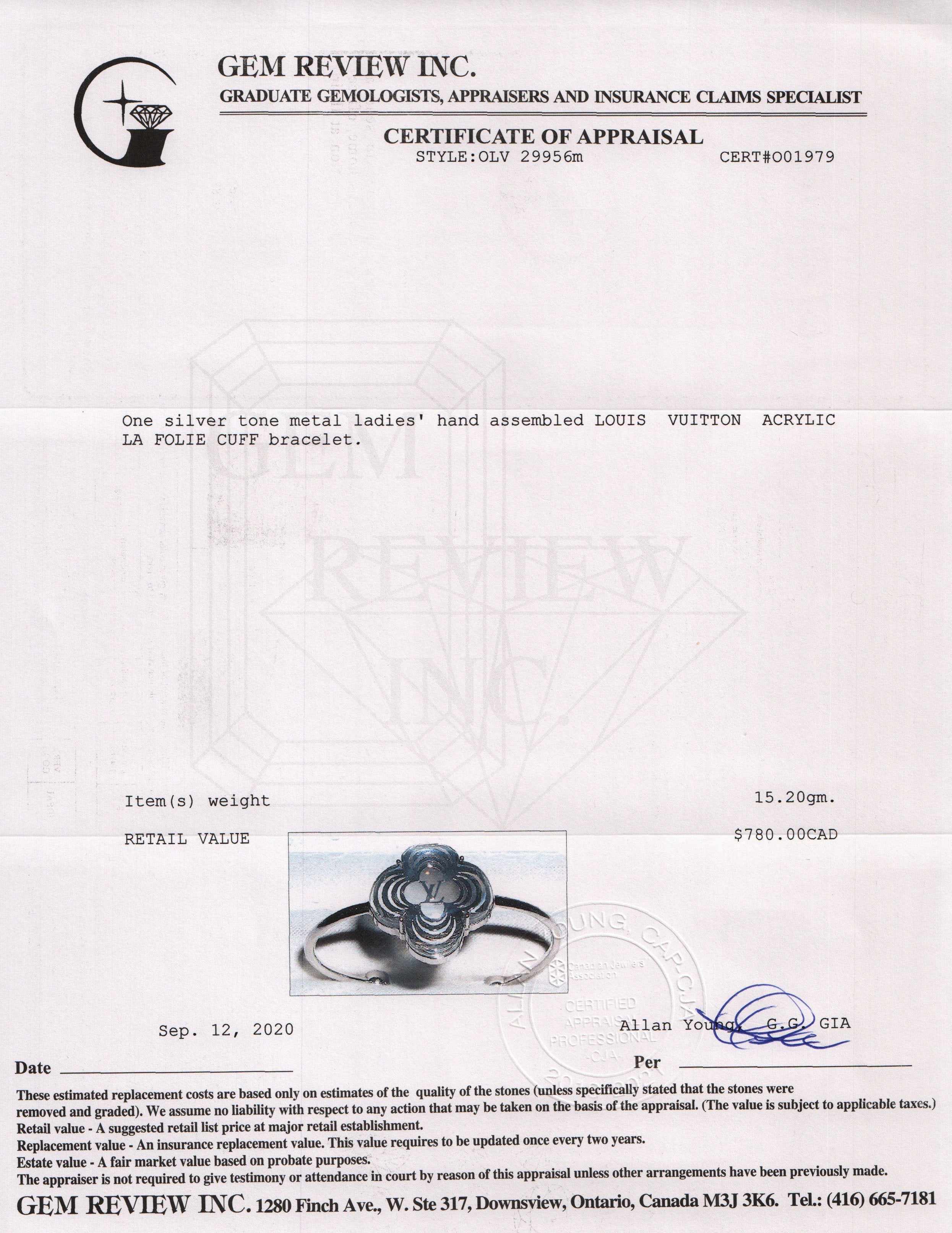 Louis Vuitton A La Folie Cuff Bracelet