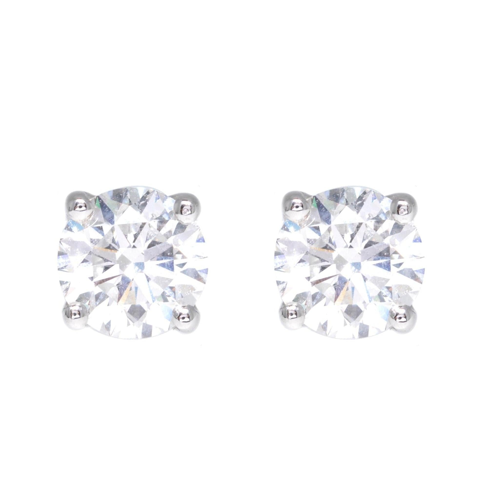 2.16 tcw. Diamond Stud Earrings w/ GIA Certificate