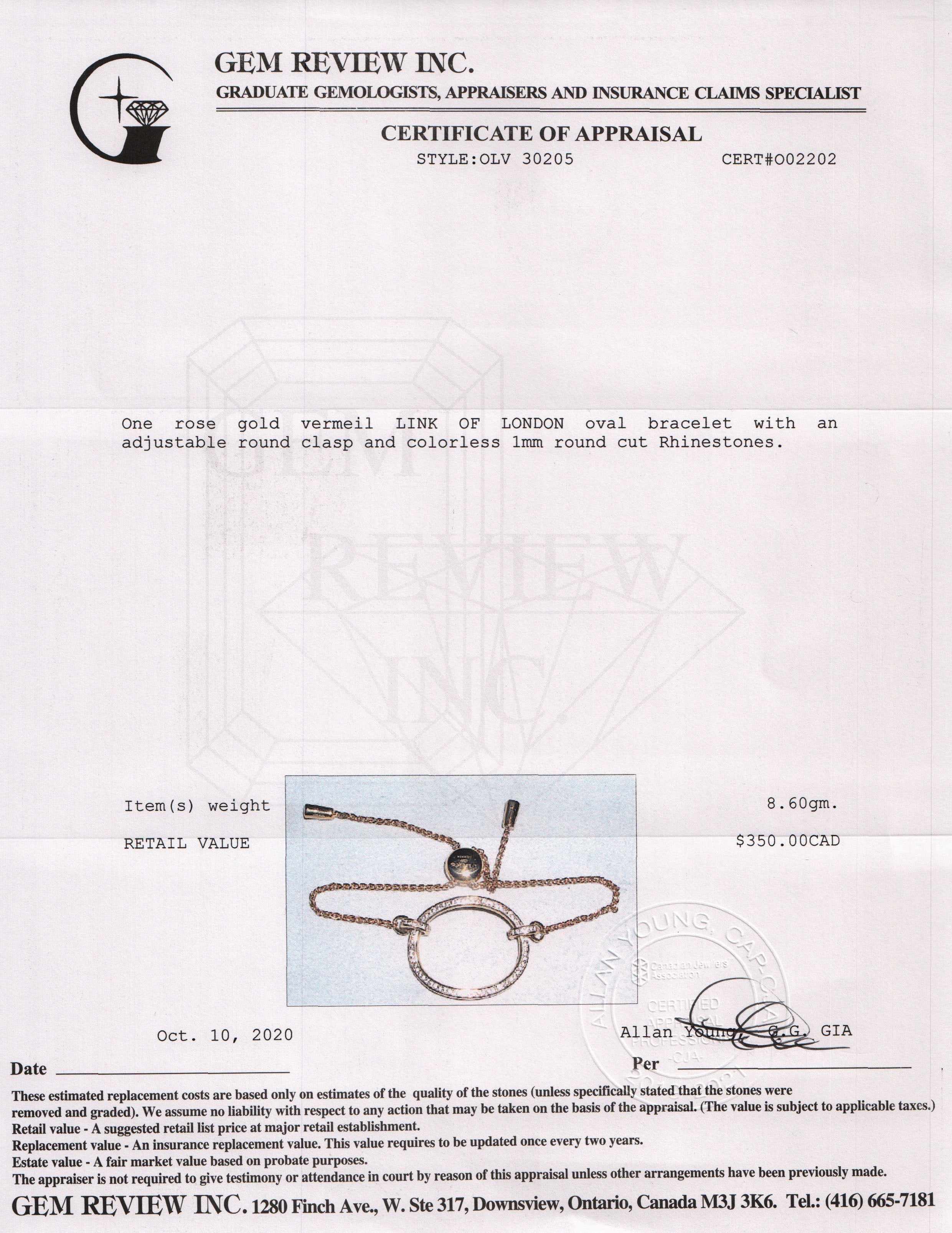 Links of London Gold Vermeil Ovals Bracelet