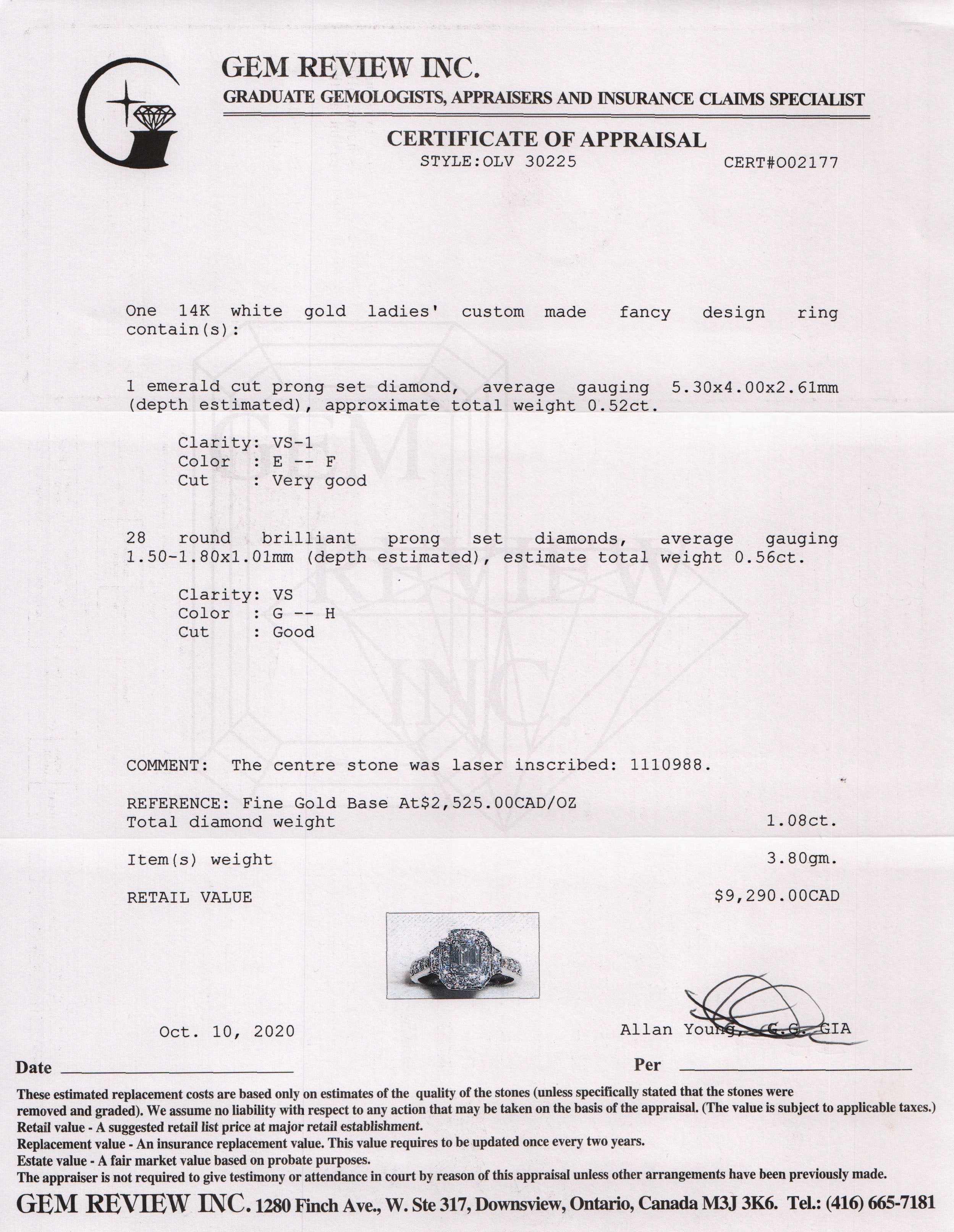 Halo Design Emerald Cut Diamond Engagement Ring