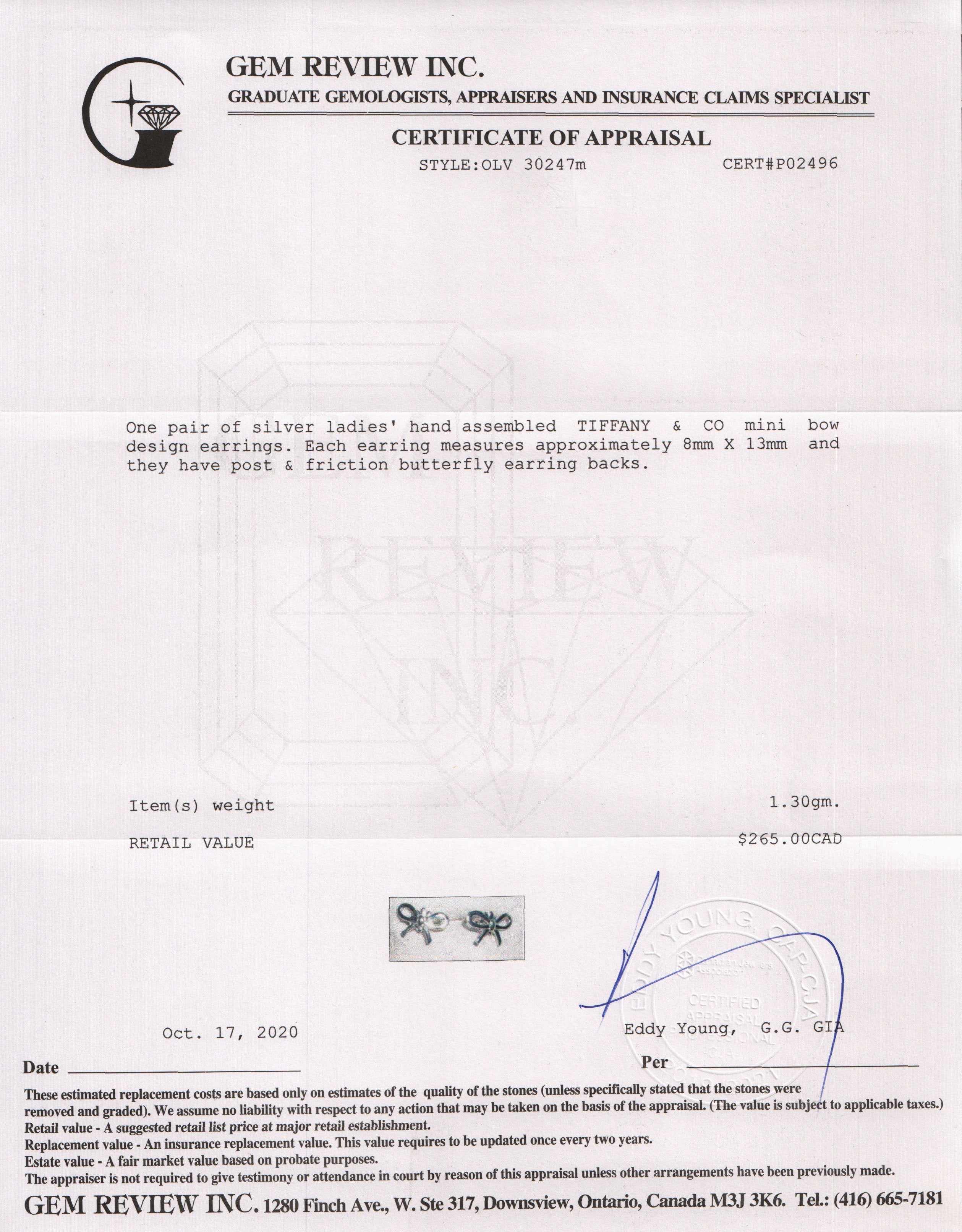 Tiffany & Co. Mini Bow Earrings