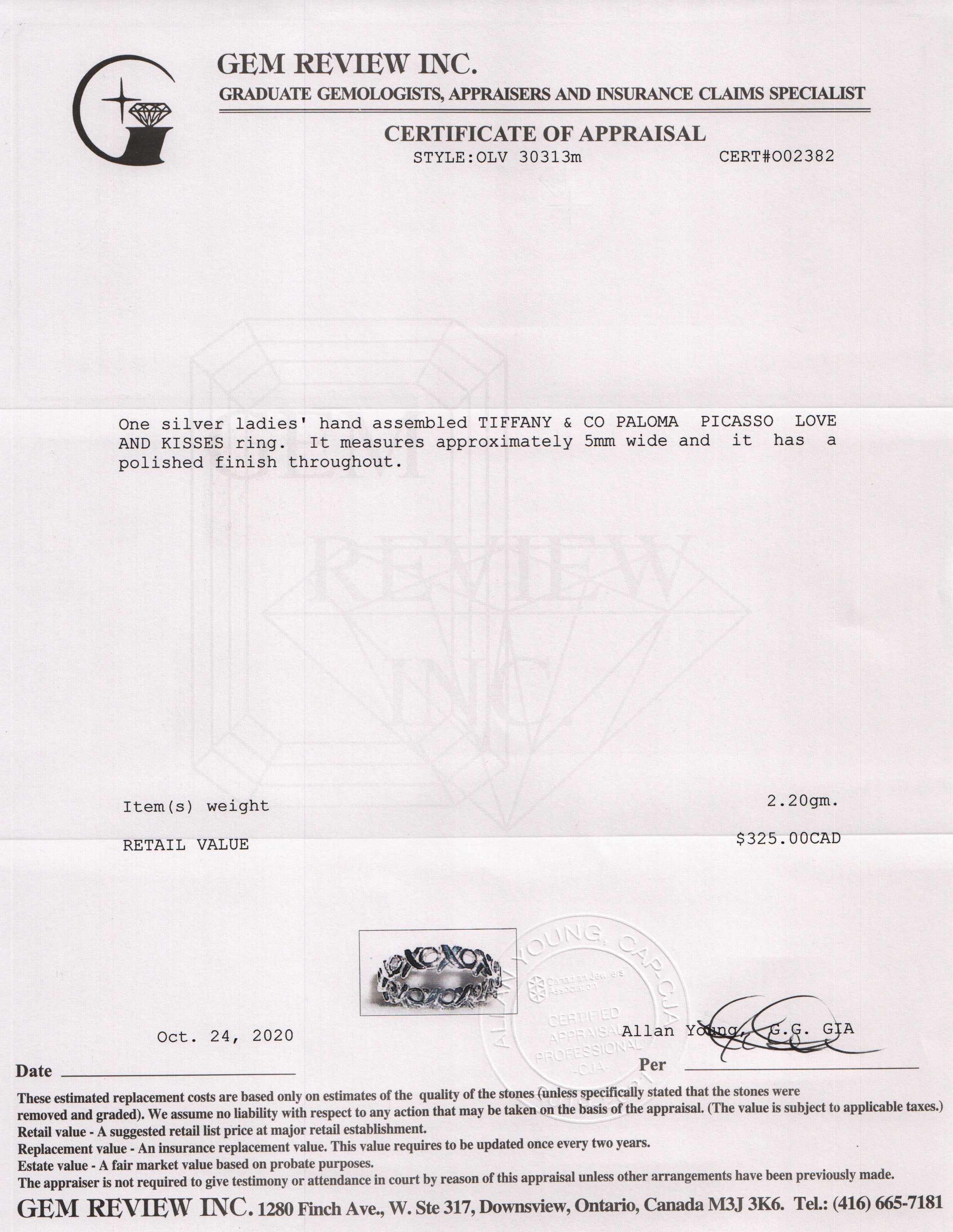 Tiffany & Co. Paloma Picasso Love and Kisses Ring