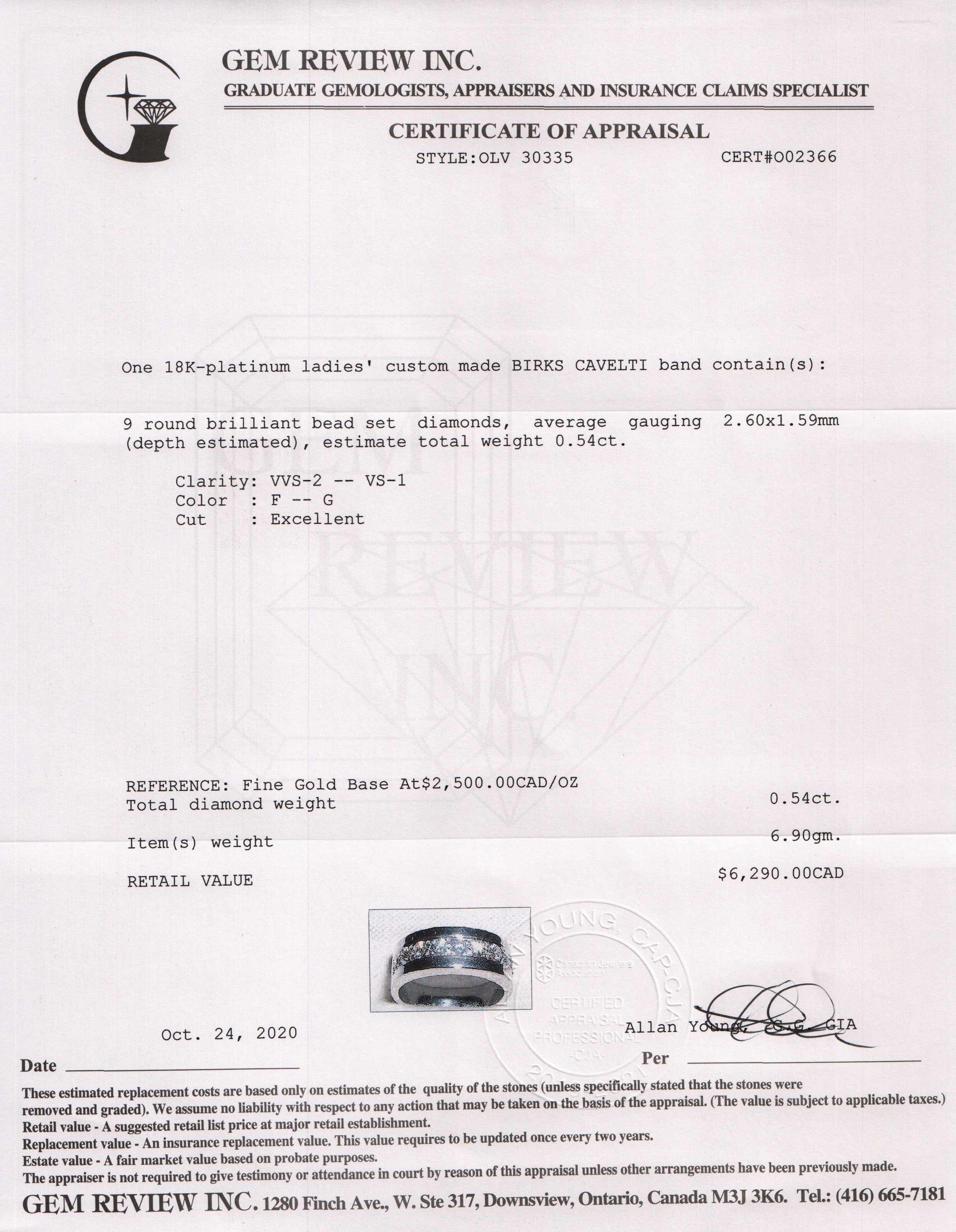 Birks Cavelti Diamond Band Ring