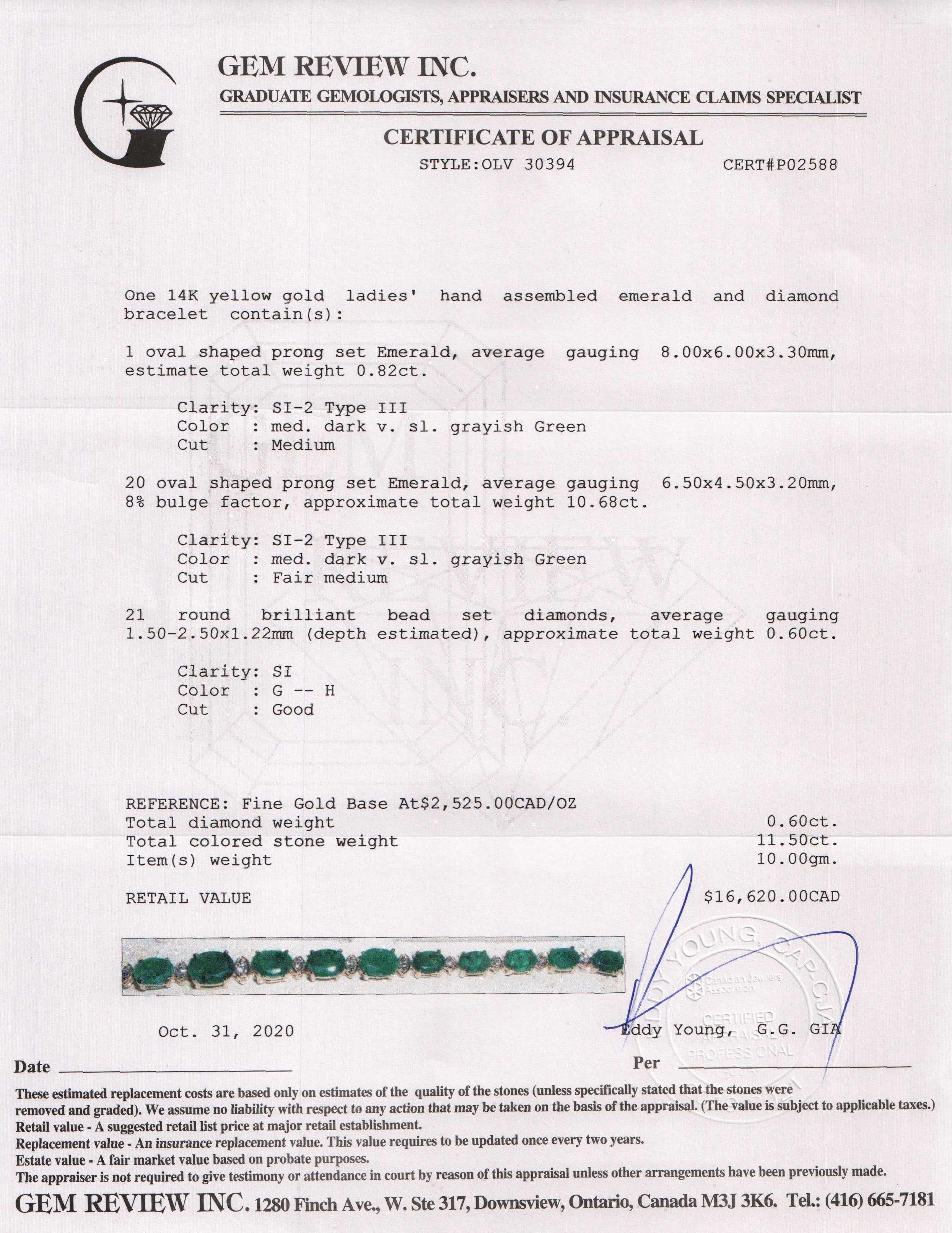 Emerald and Diamond Bracelet