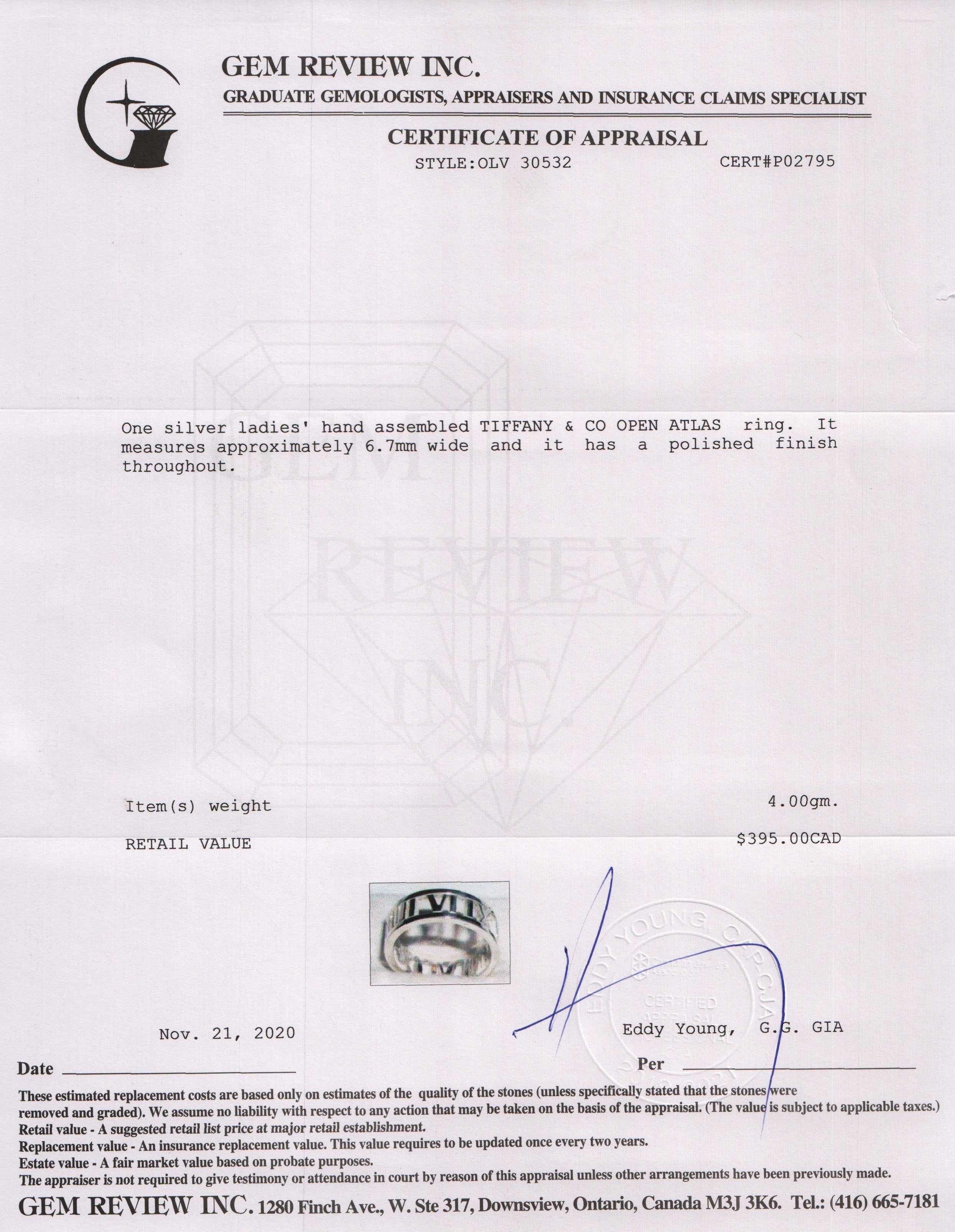 Tiffany & Co. Atlas Open Ring