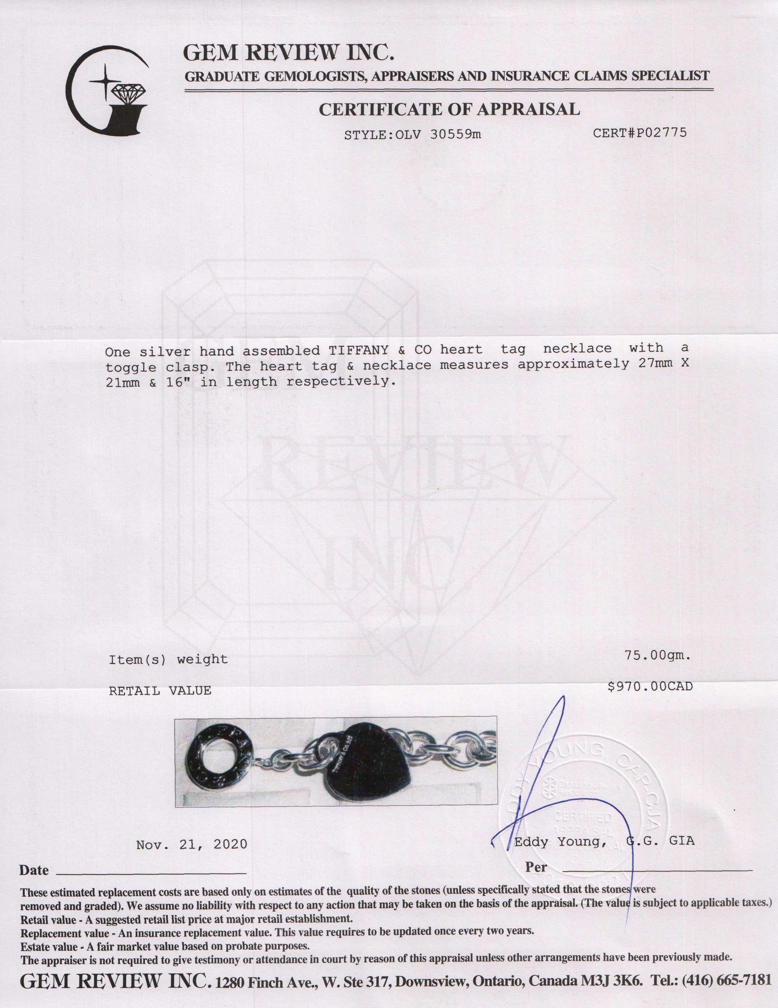 Tiffany & Co. Heart Tag Necklace with Toggle Clasp