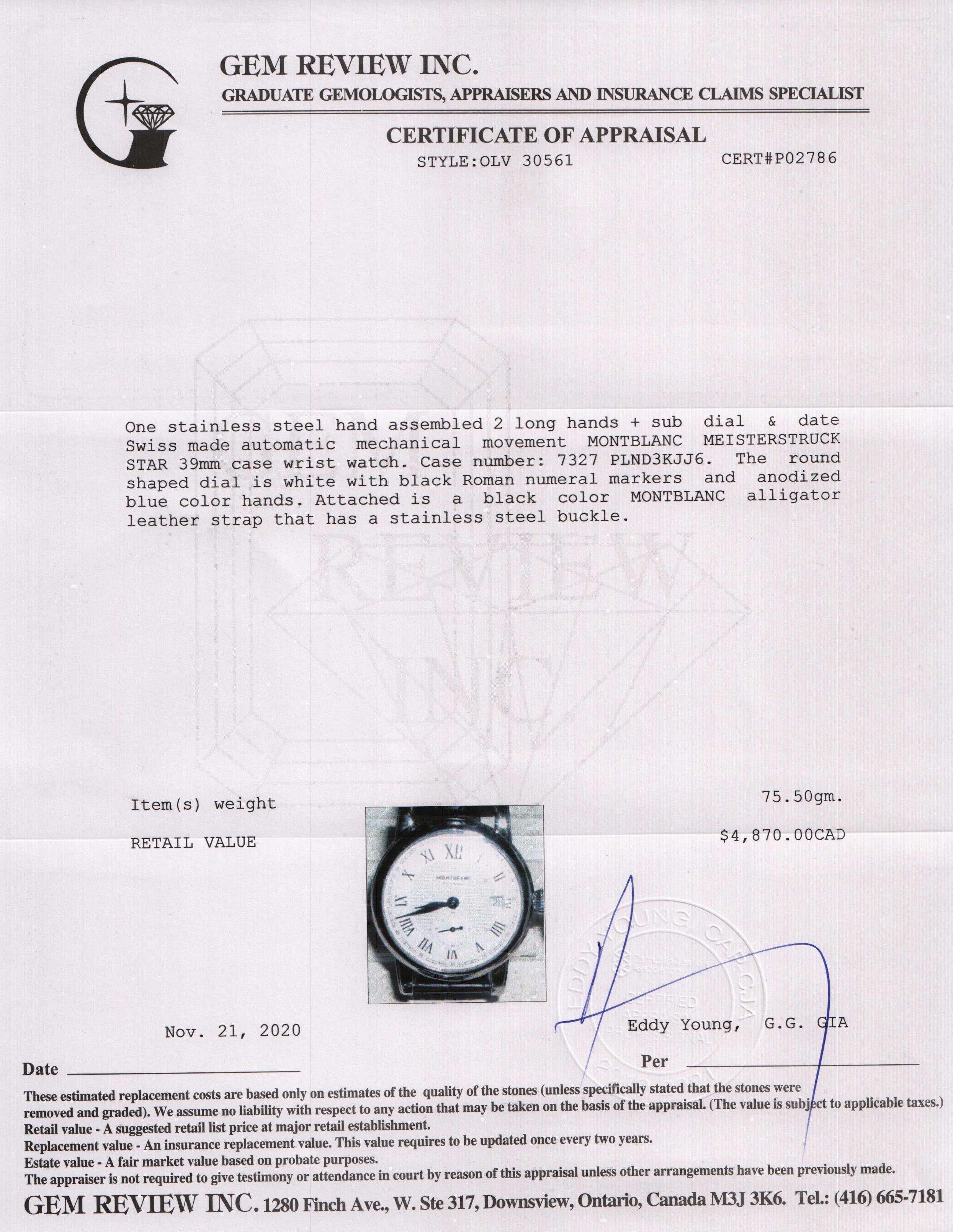 Montblanc Meisterstuck Star Roman Watch w/ Box