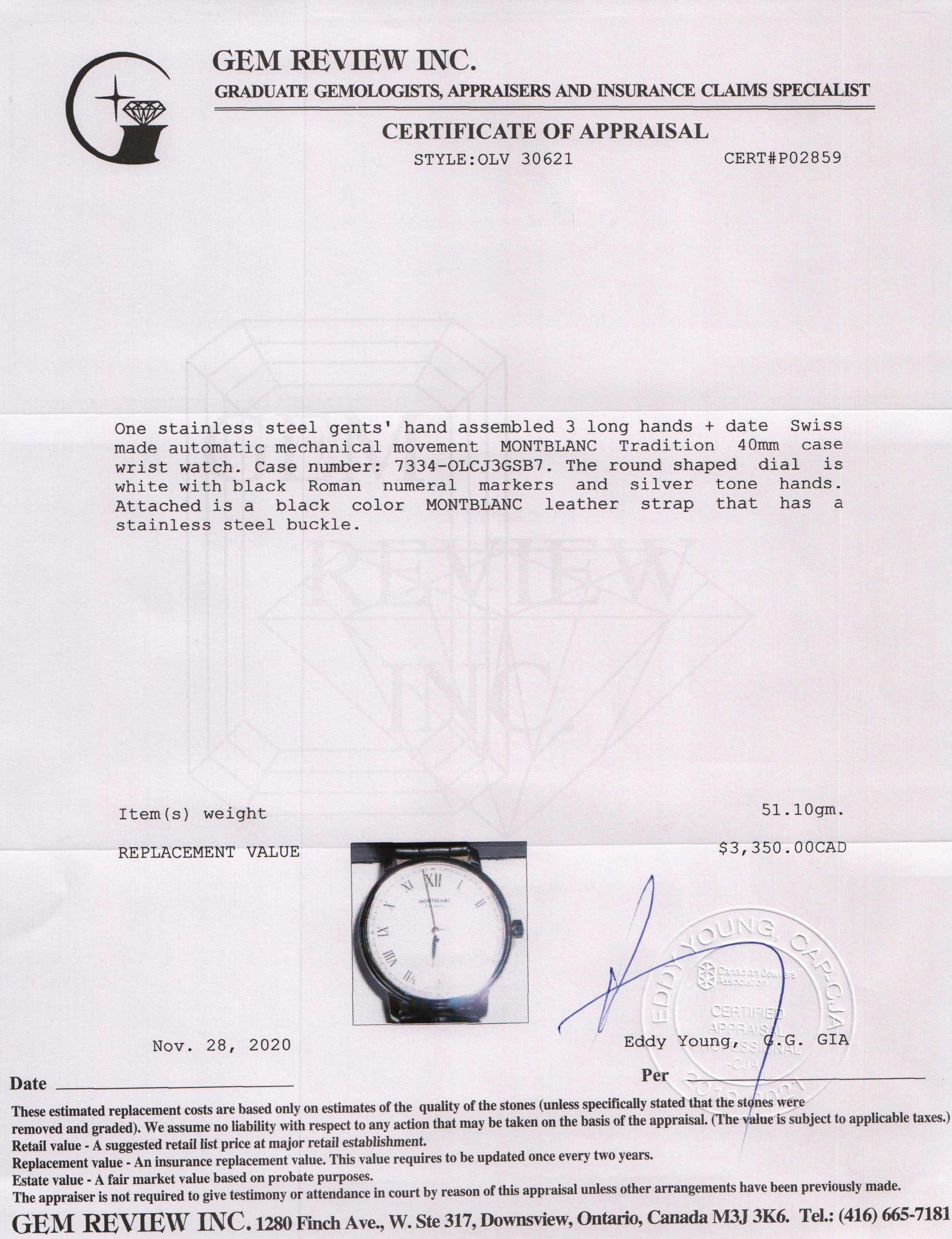 Montblanc Tradition Watch w/ Box