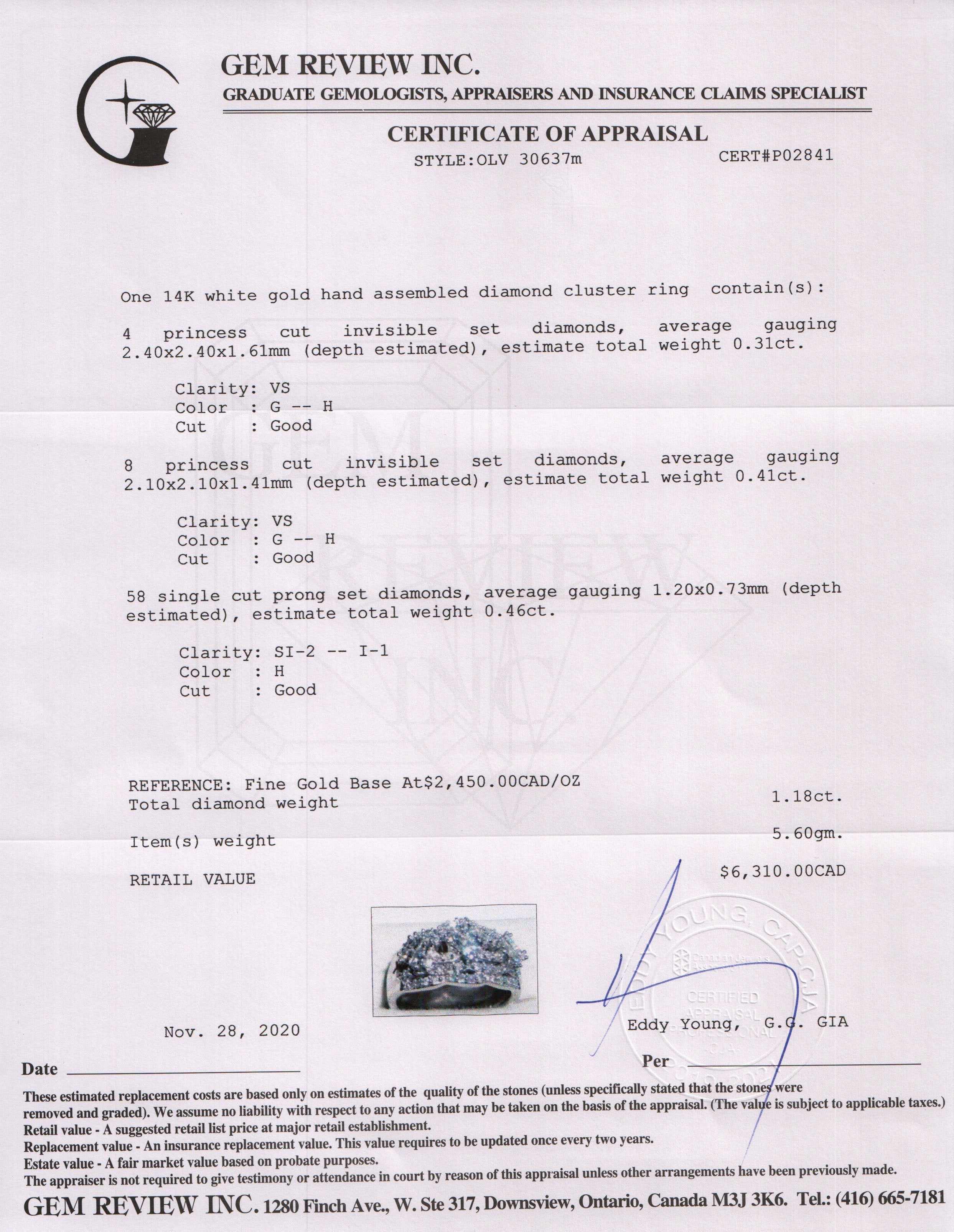 Diamond Cluster Ring