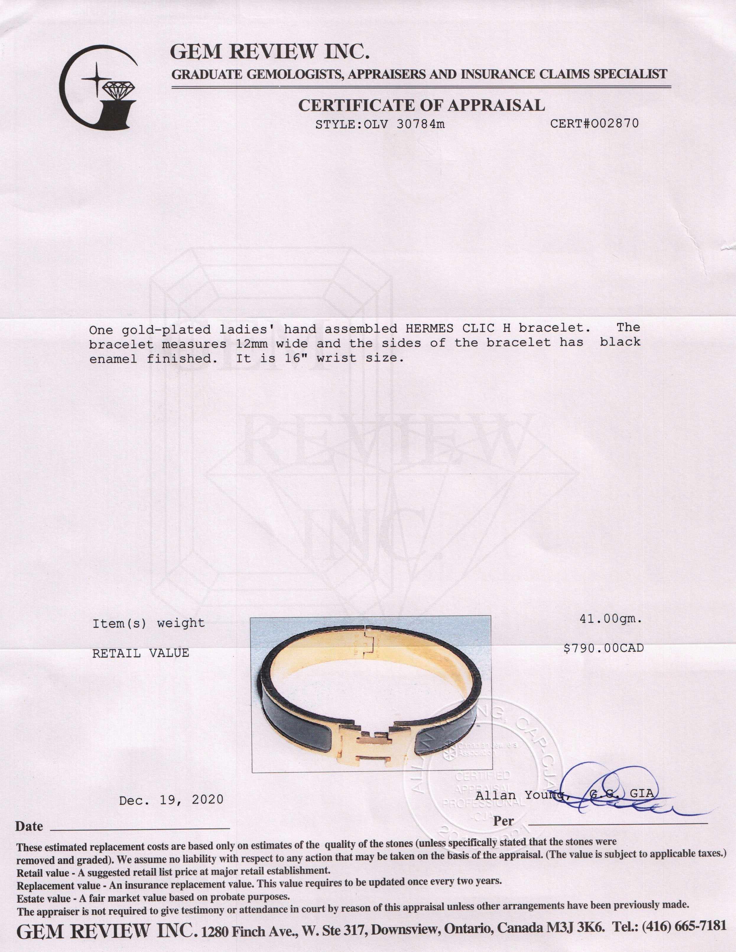 Hermes Clic H Bracelet w/ Box