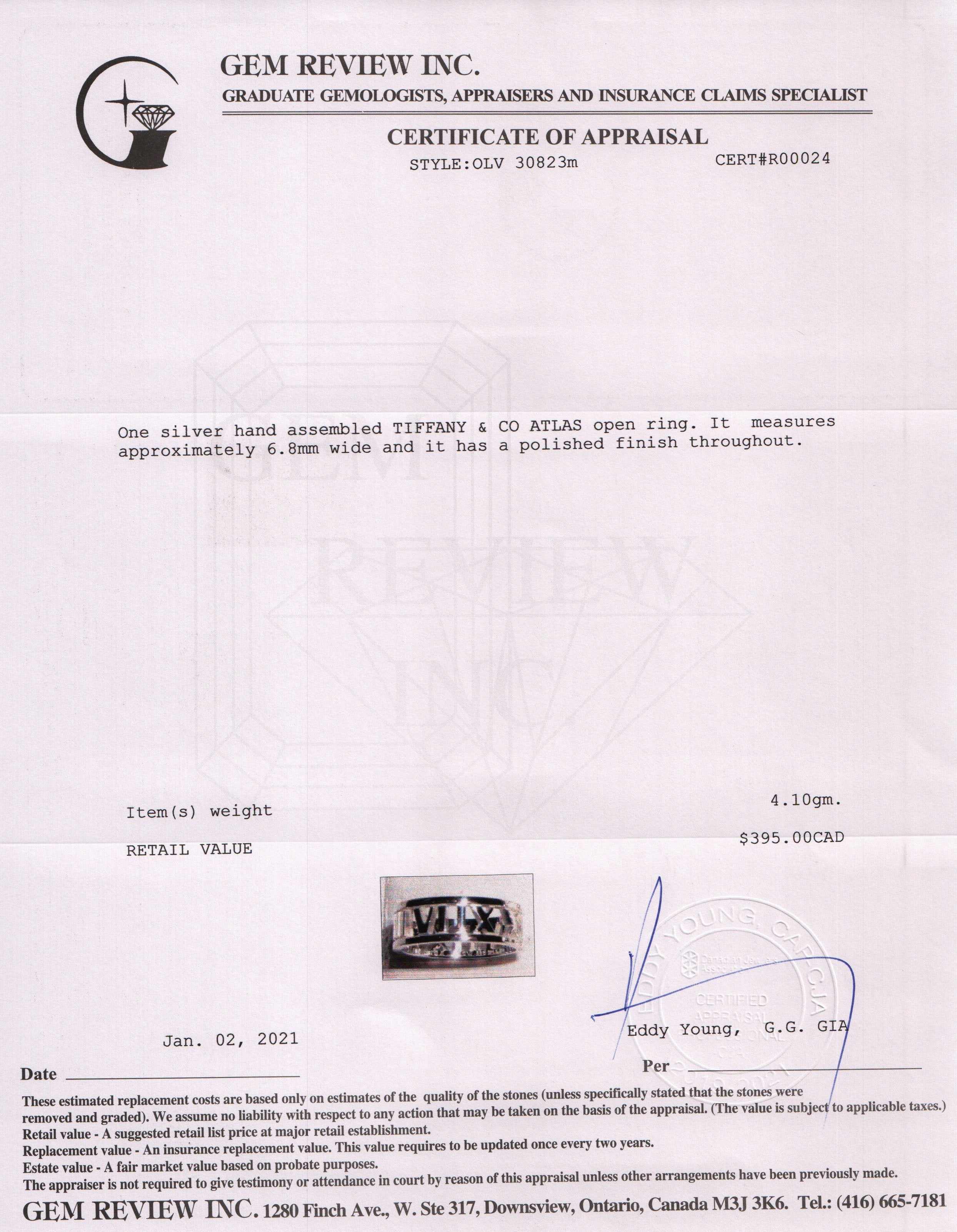 Tiffany & Co. Atlas Open Ring