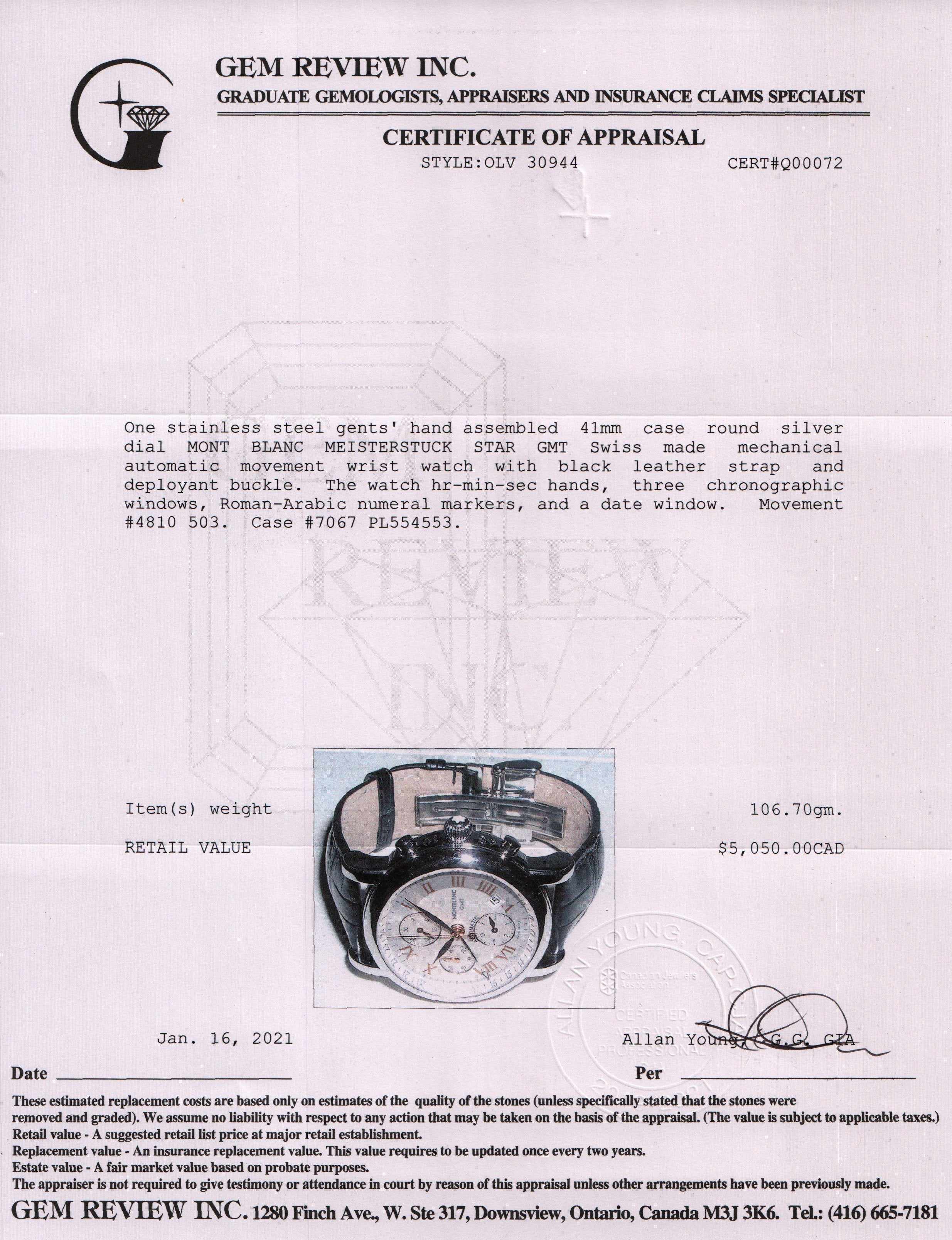 Montblanc Meisterstuck Star GMT Watch