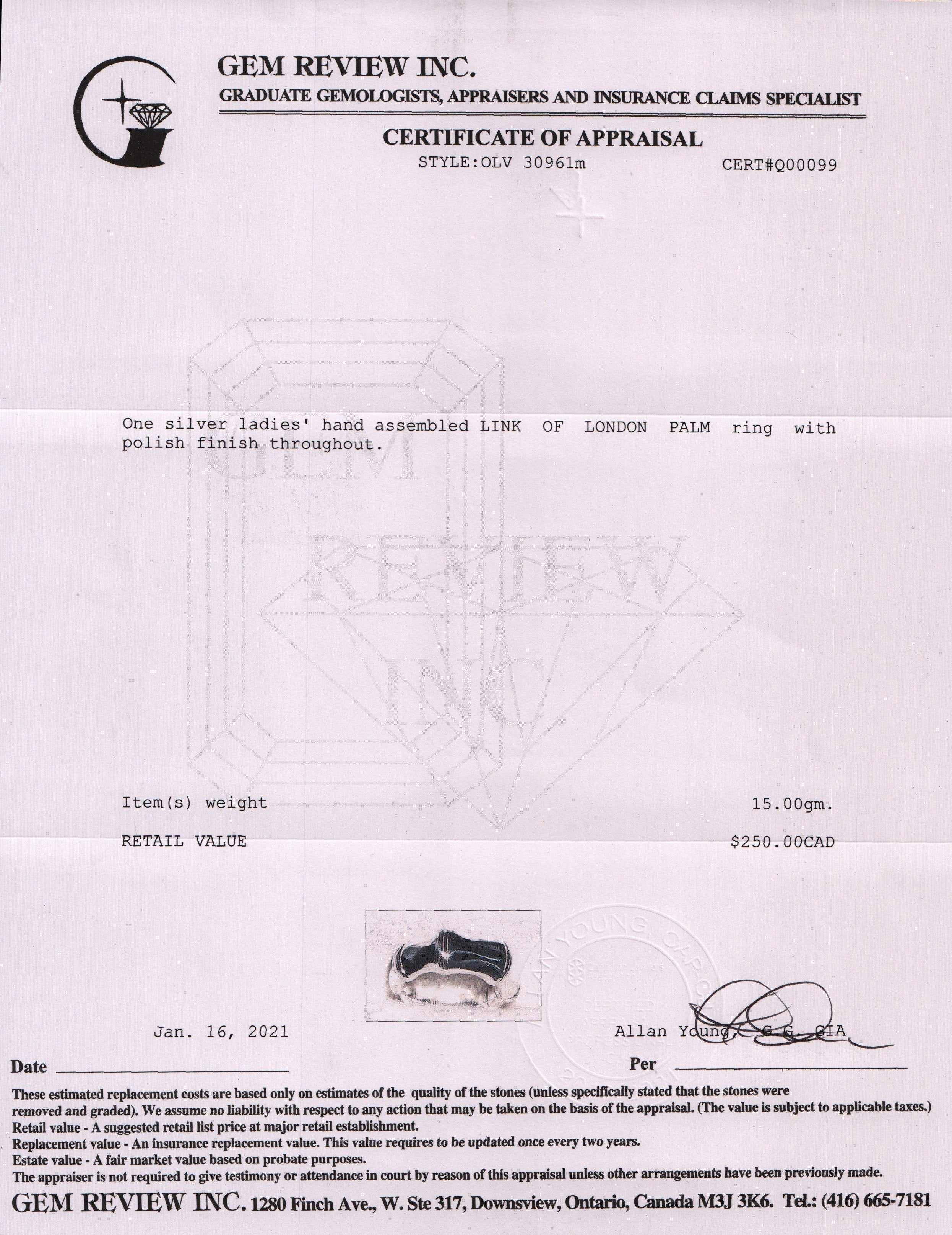 Links of London Palm Ring