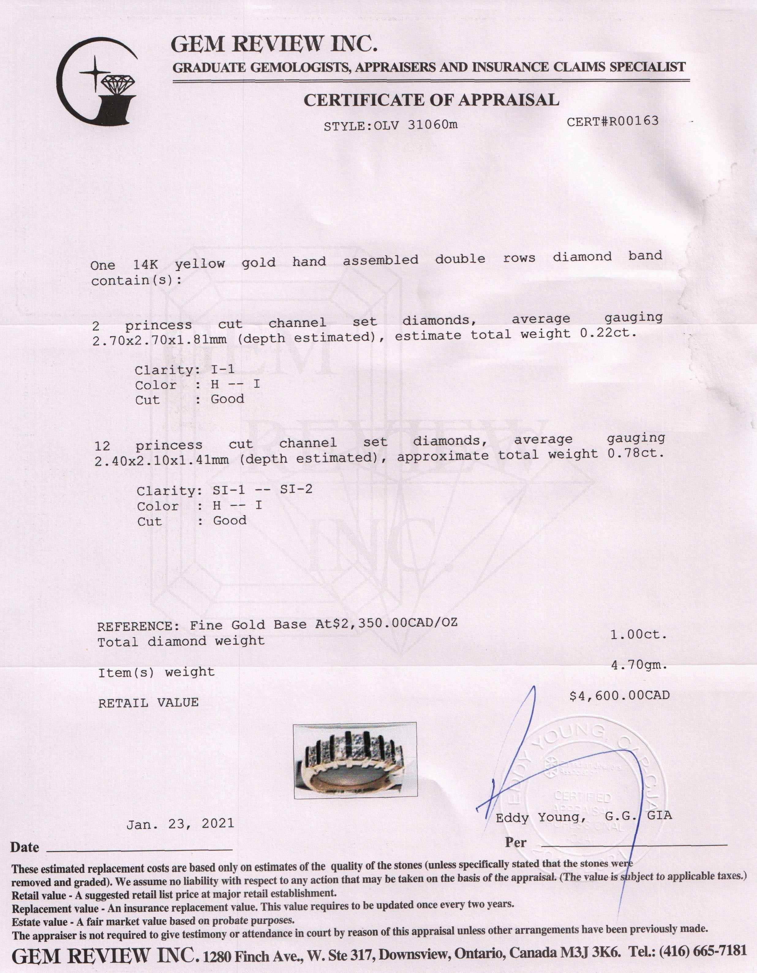 Two-Row Diamond Band Ring