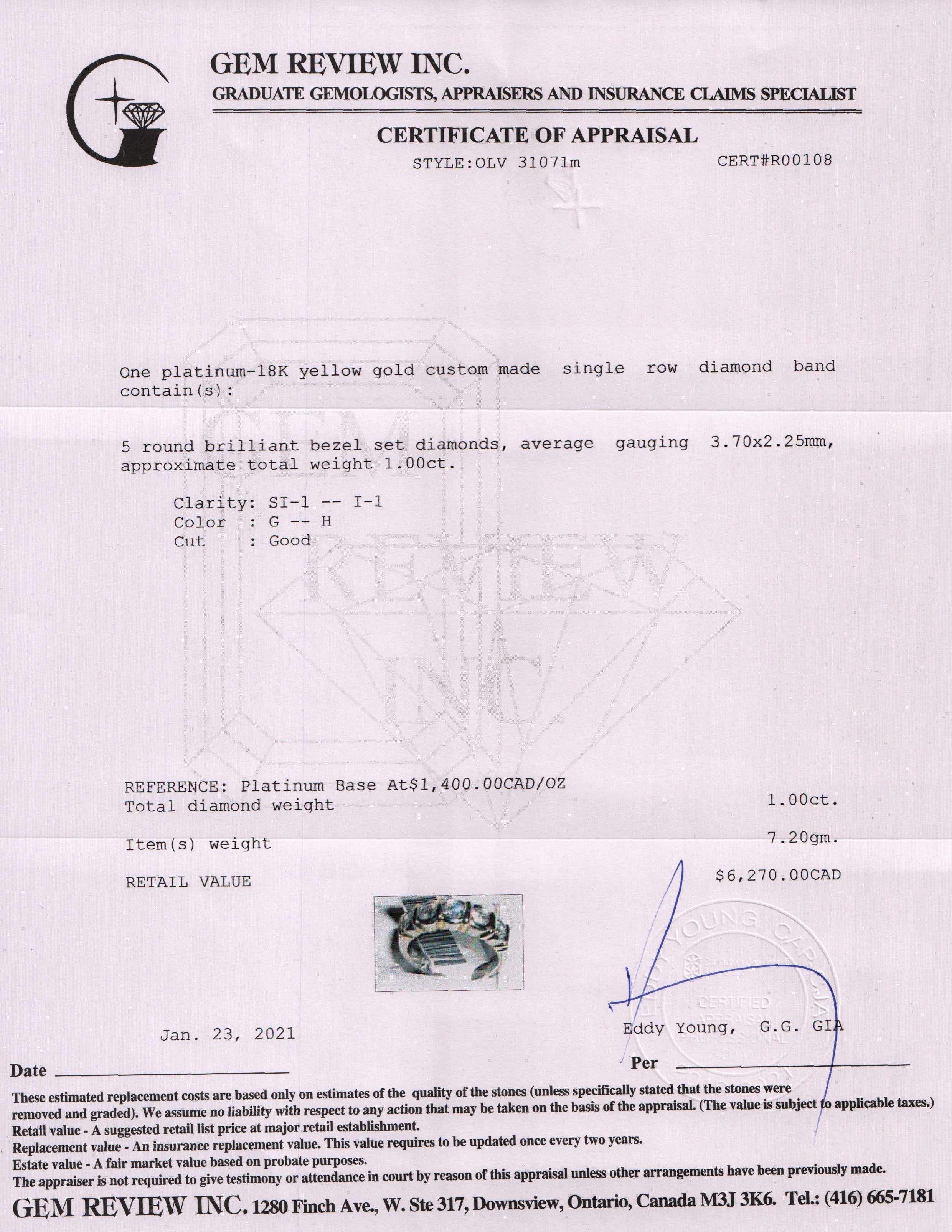 Five Stone Diamond Band Ring