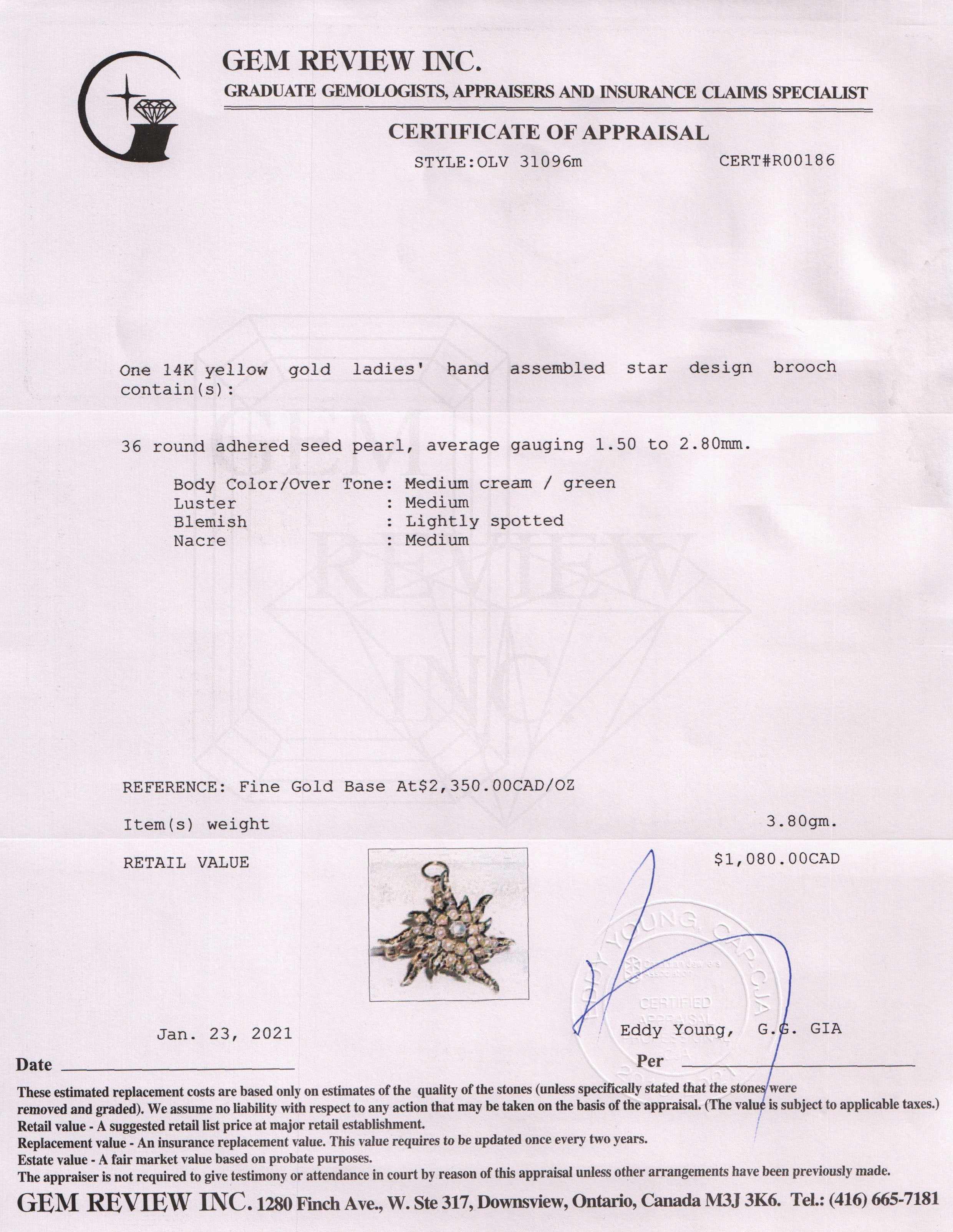 Antique Pearl Starburst Brooch/Pendant