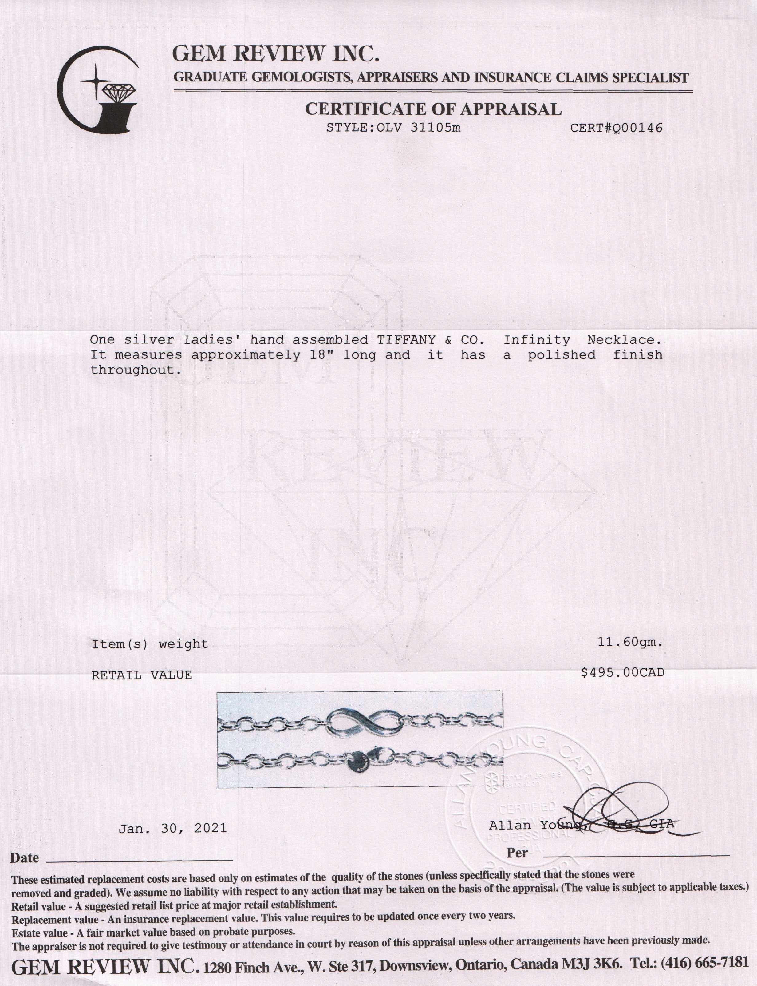 Tiffany & Co. Infinity Link Necklace