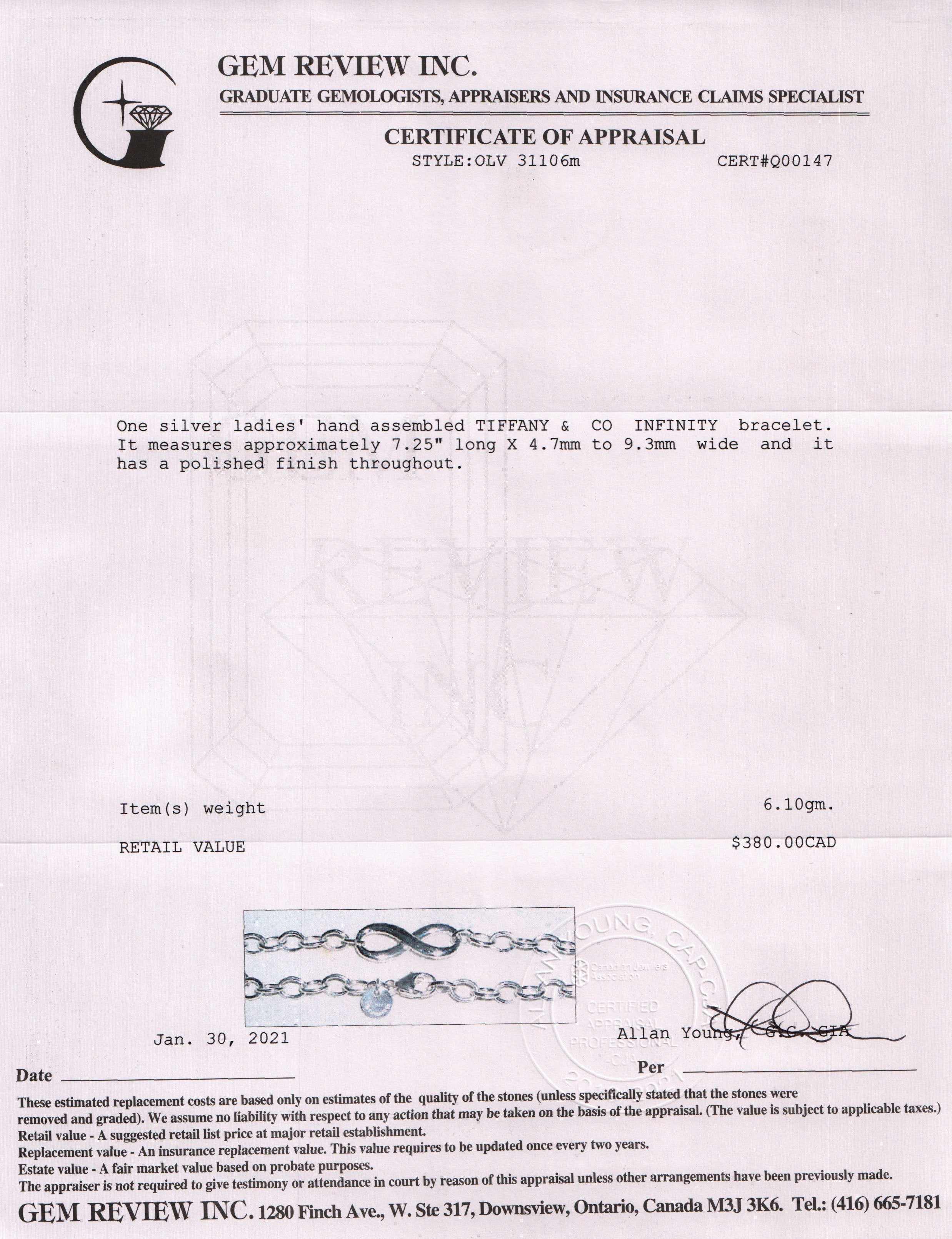 Tiffany & Co. Infinity Link Bracelet