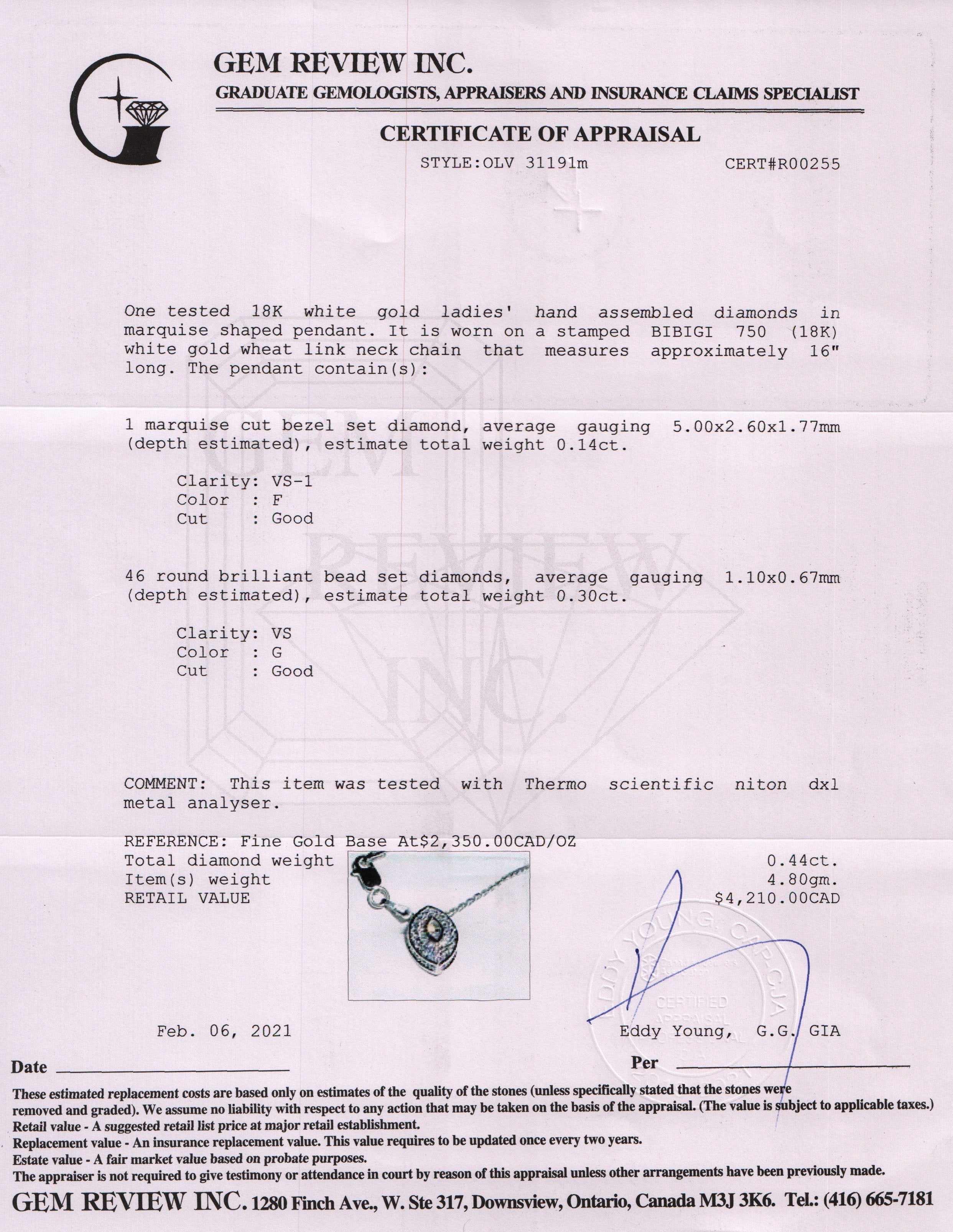 Diamond Pendant Necklace