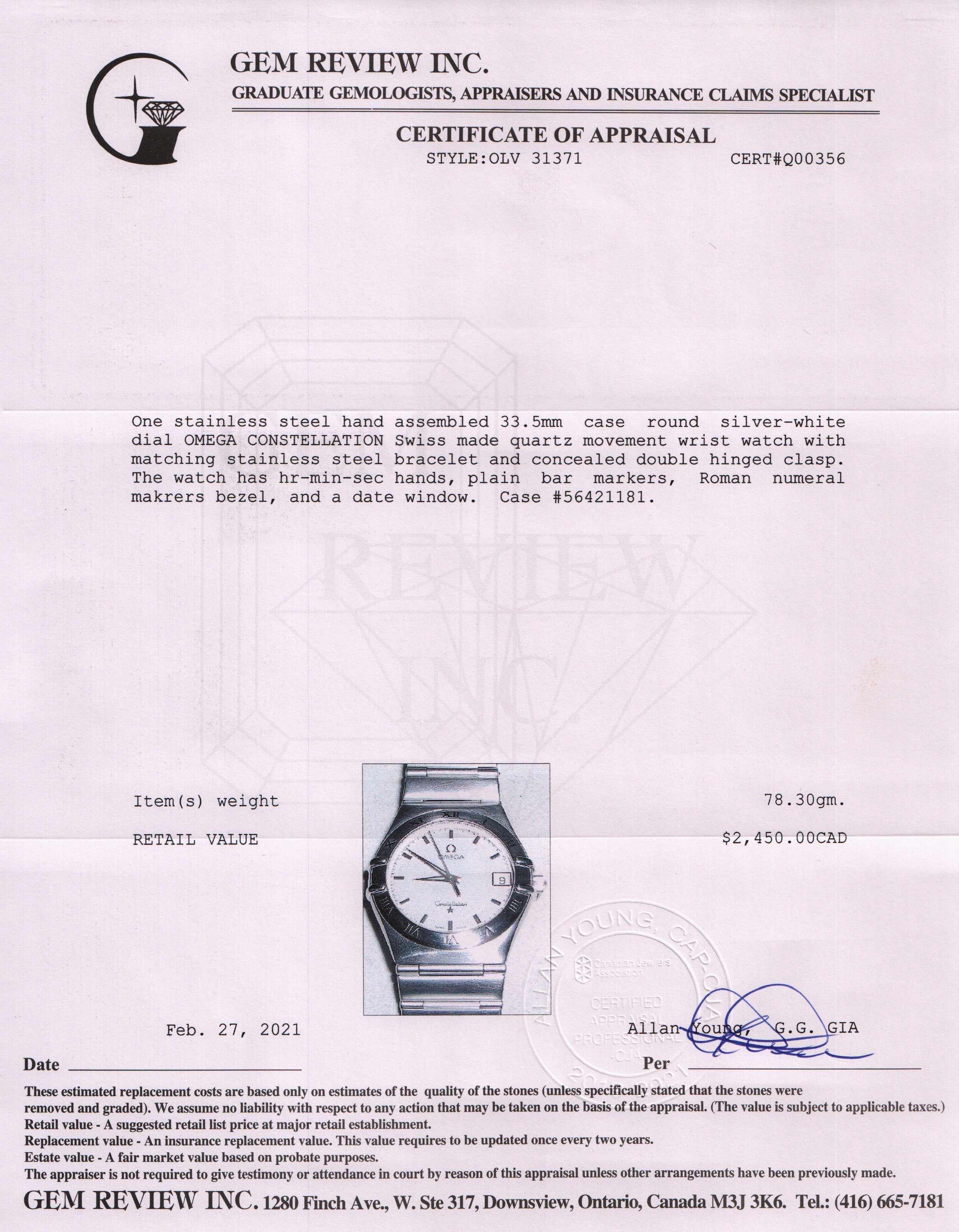 Omega Constellation Watch