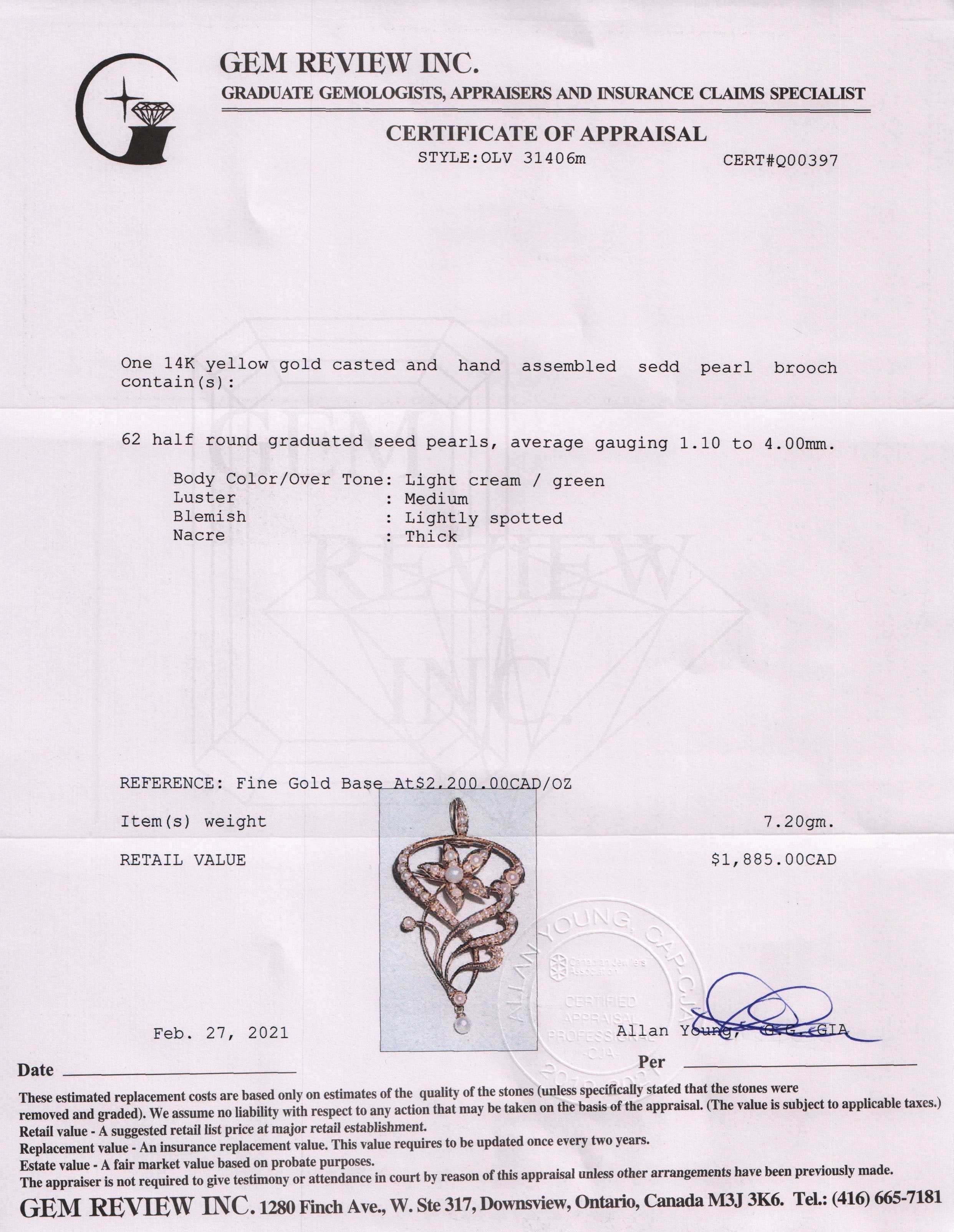 Antique Seed Pearl Brooch/Pendant