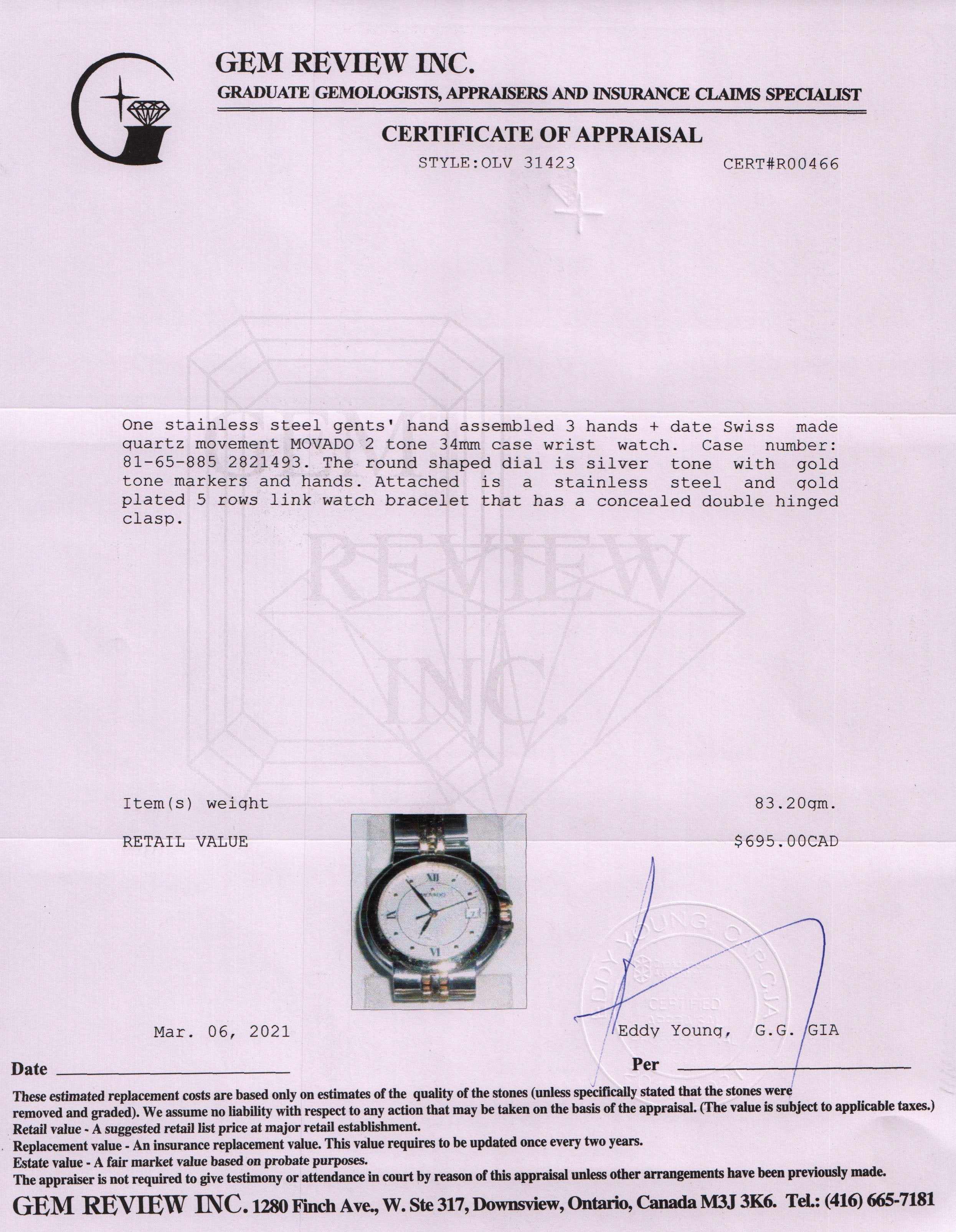 Movado Two-Tone Watch