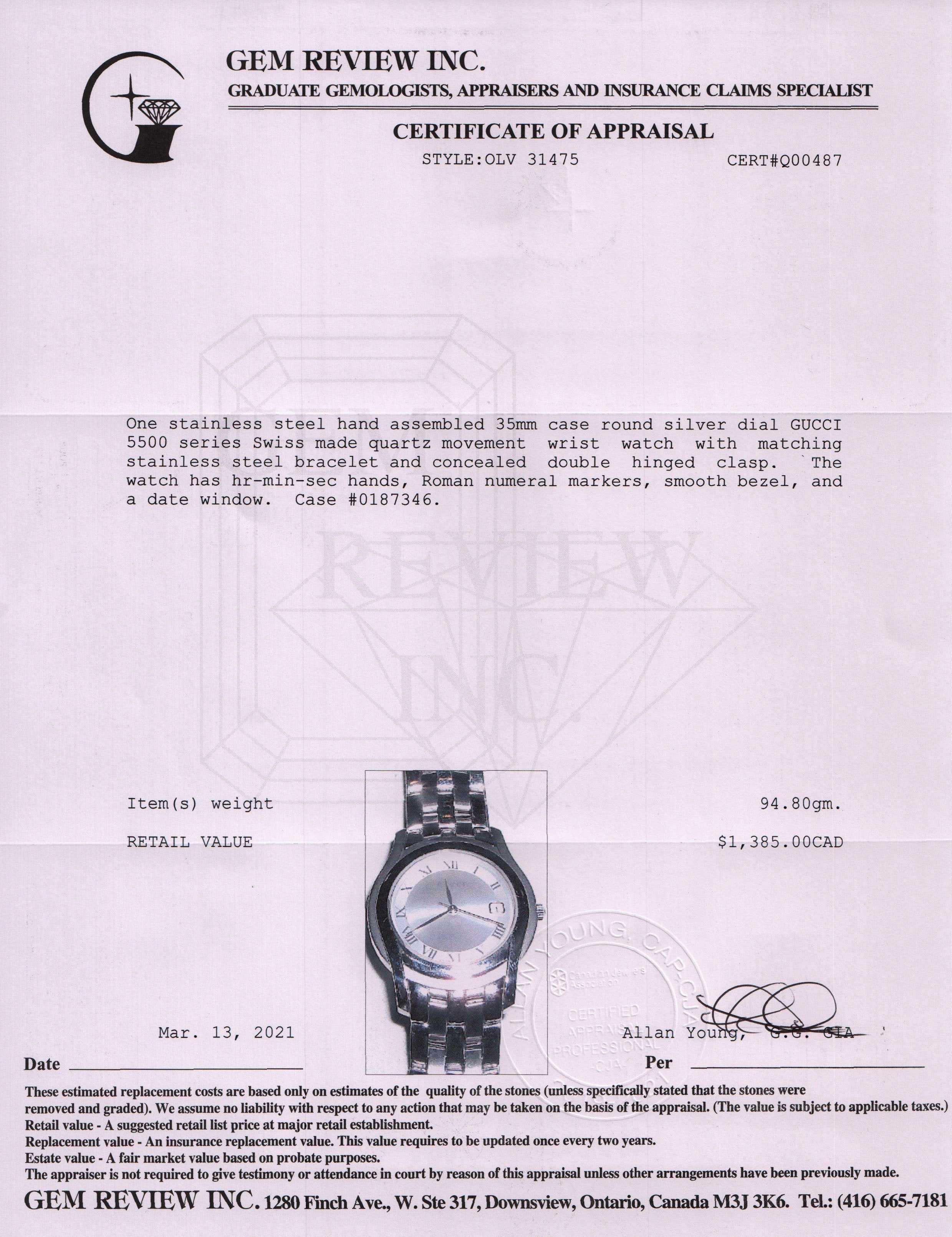 Gucci 5500 Series Watch