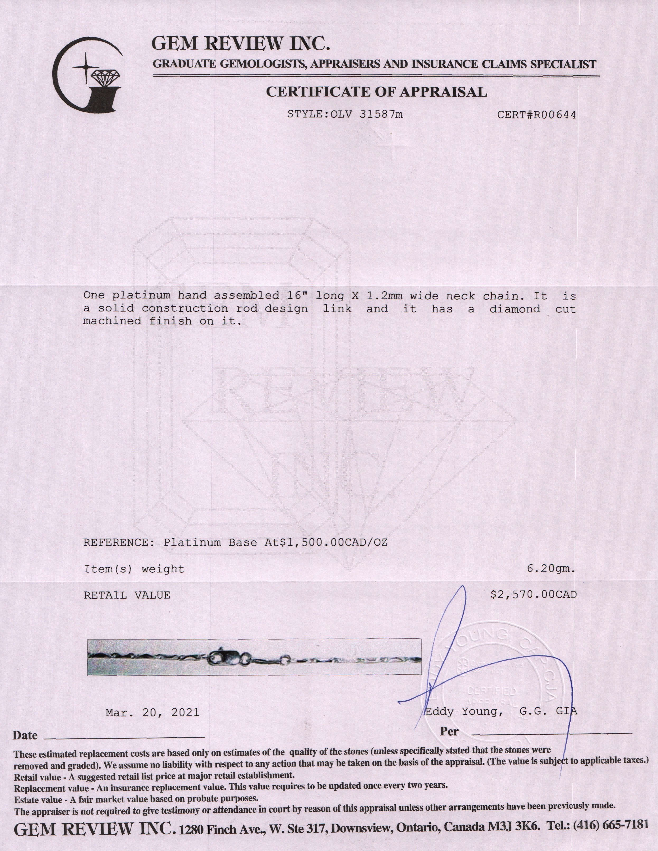 Platinum Chain Necklace