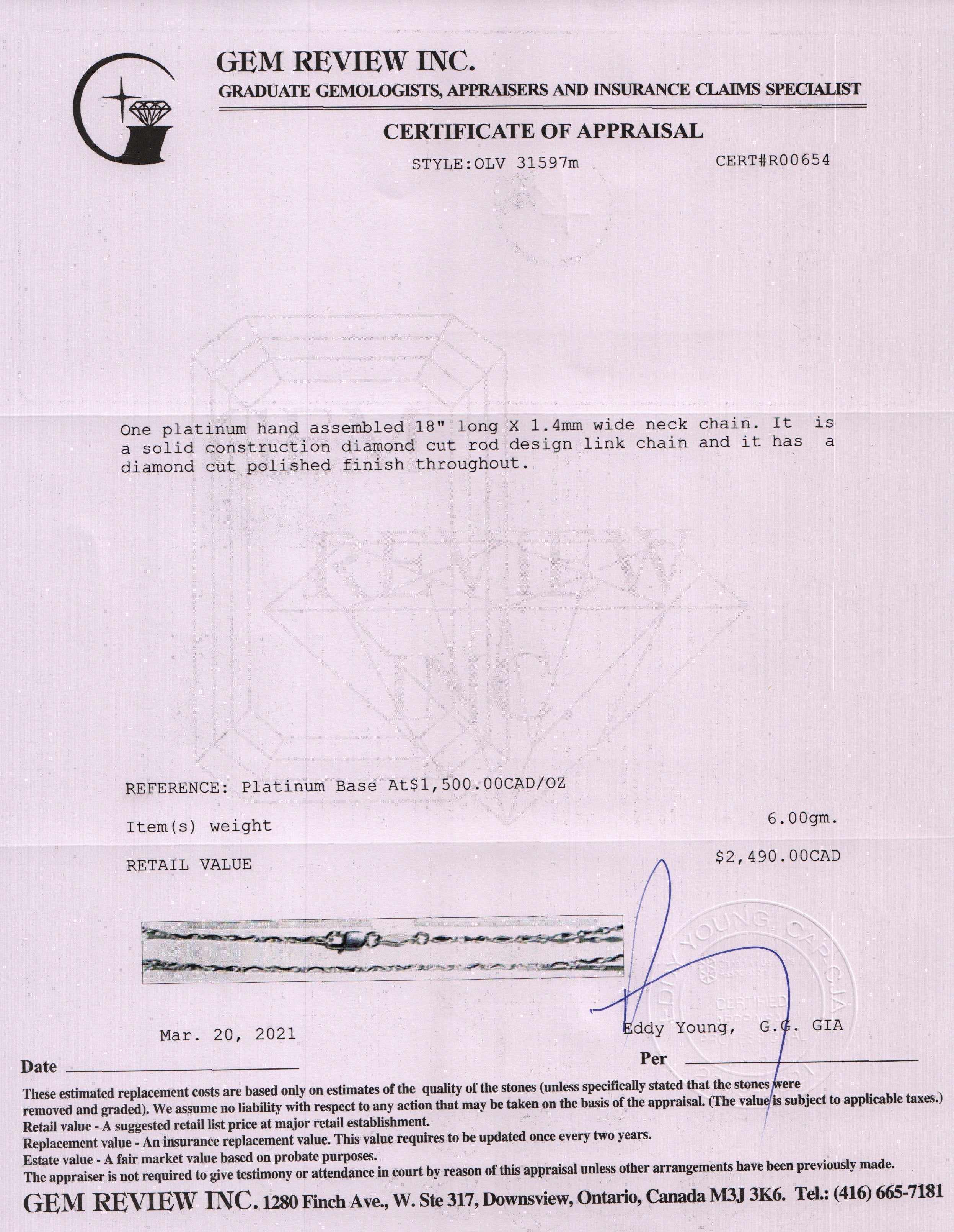 Platinum Chain Necklace