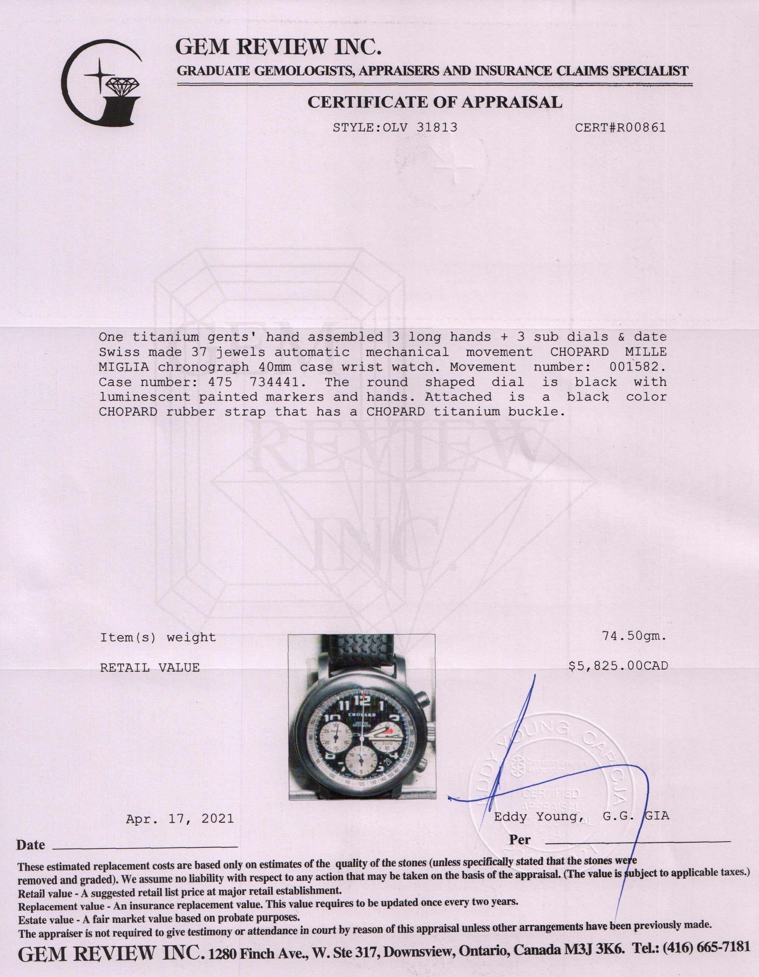 Chopard Millle Miglia MM Watch