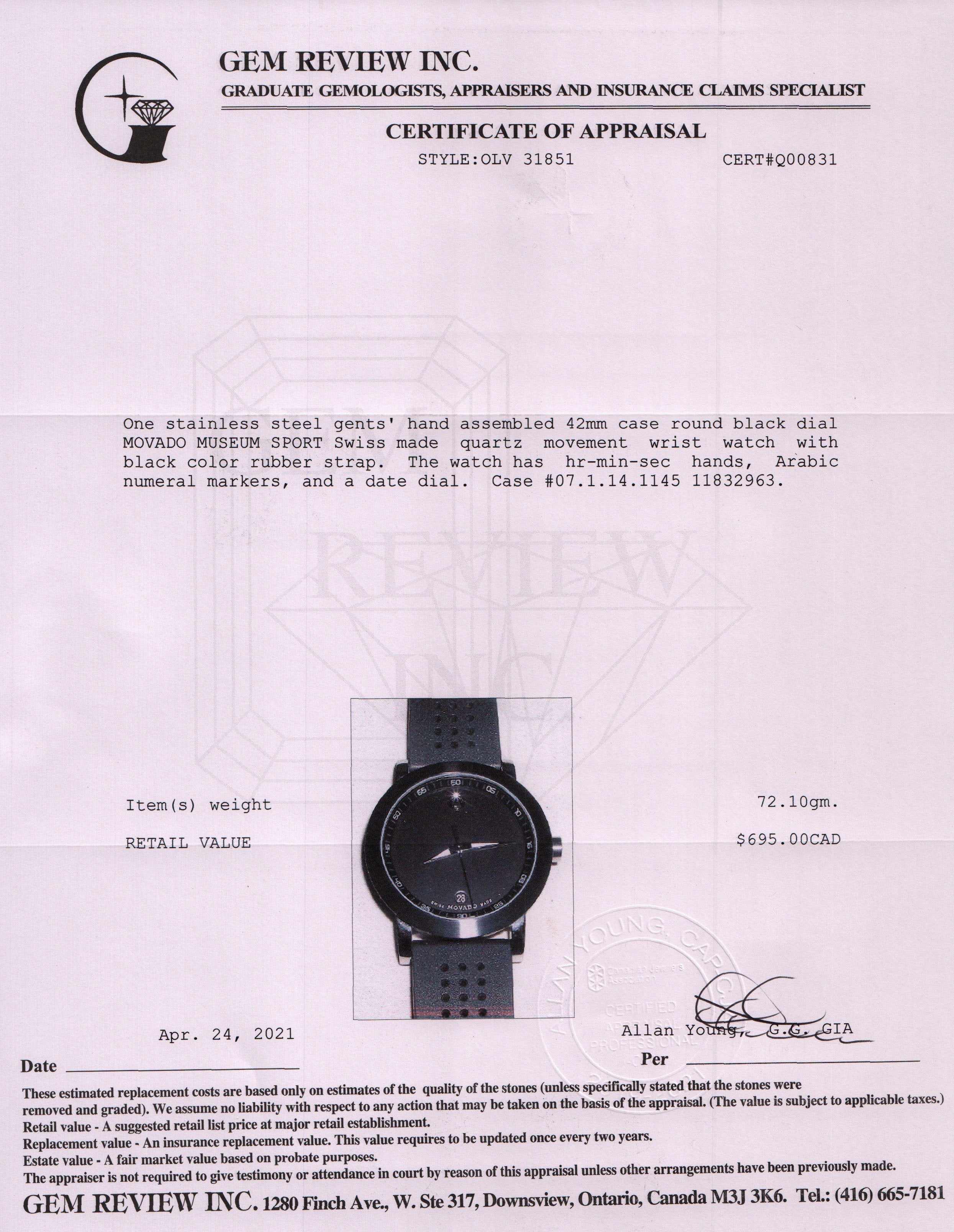 Movado Museum Sport Watch