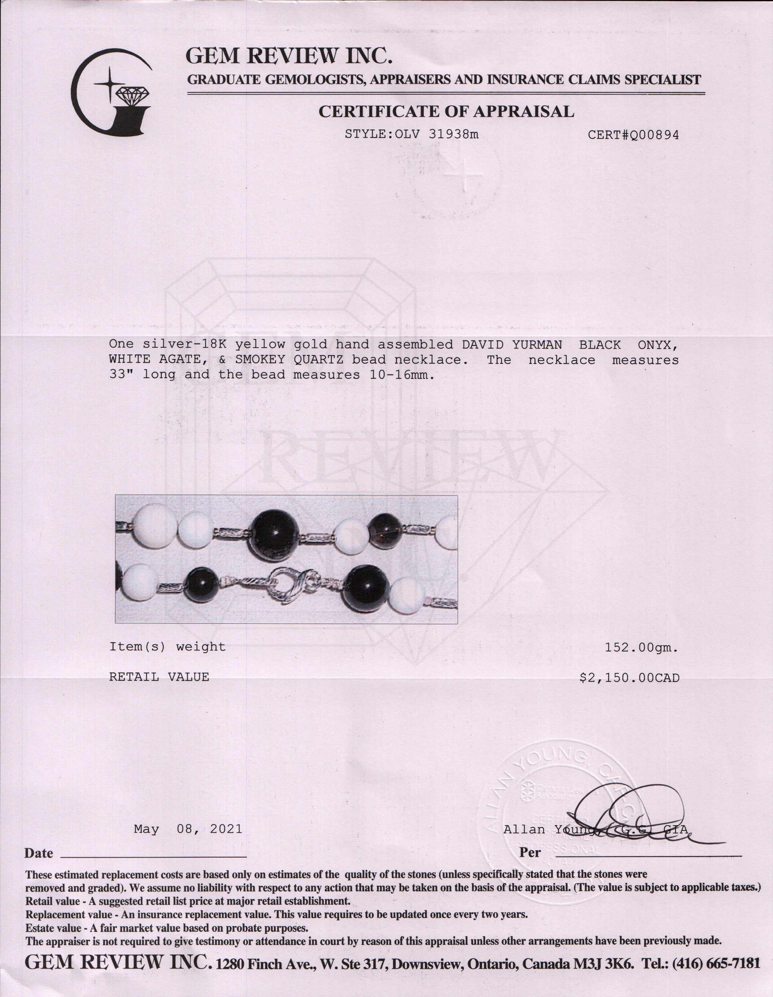 David Yurman Bead Necklace