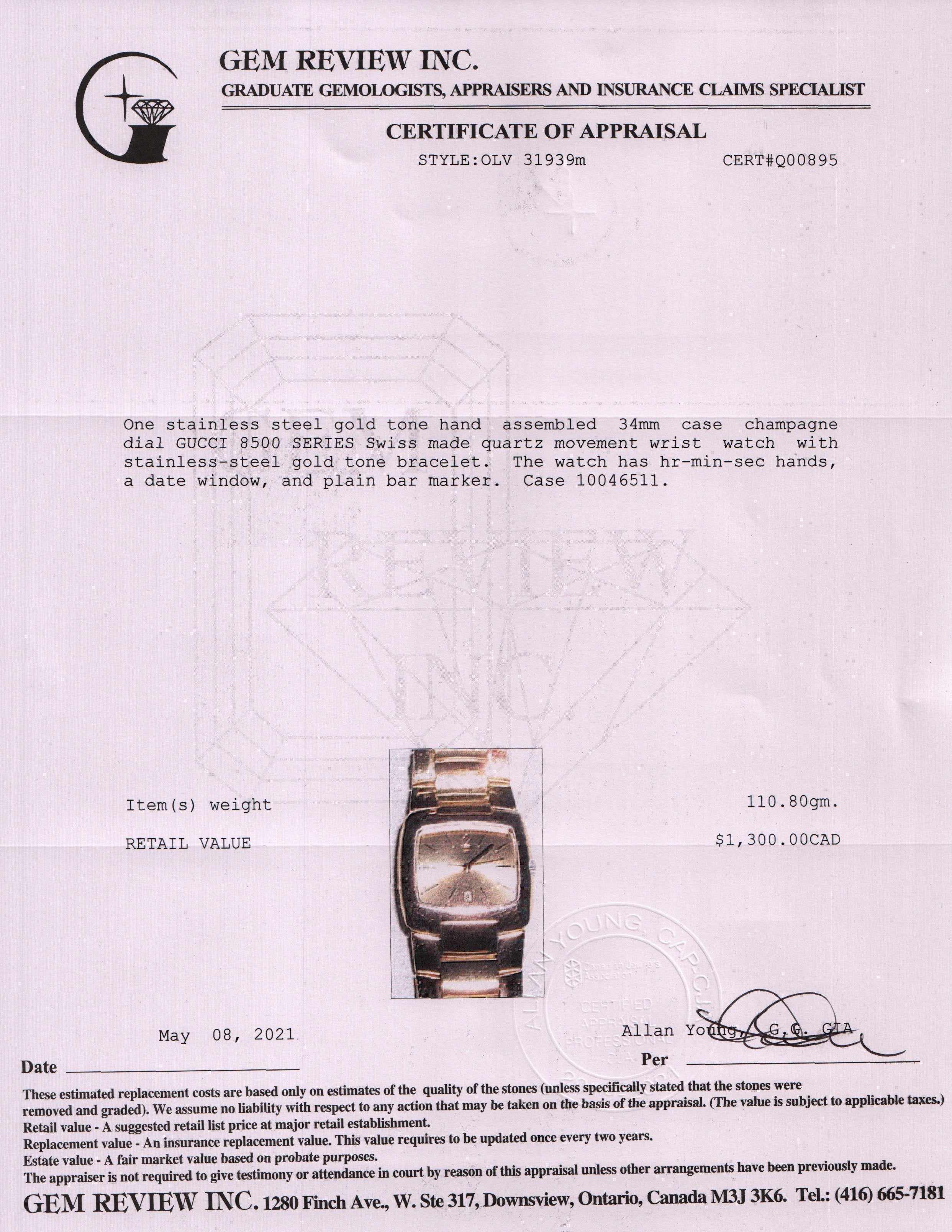 Gucci 8500 Series Watch