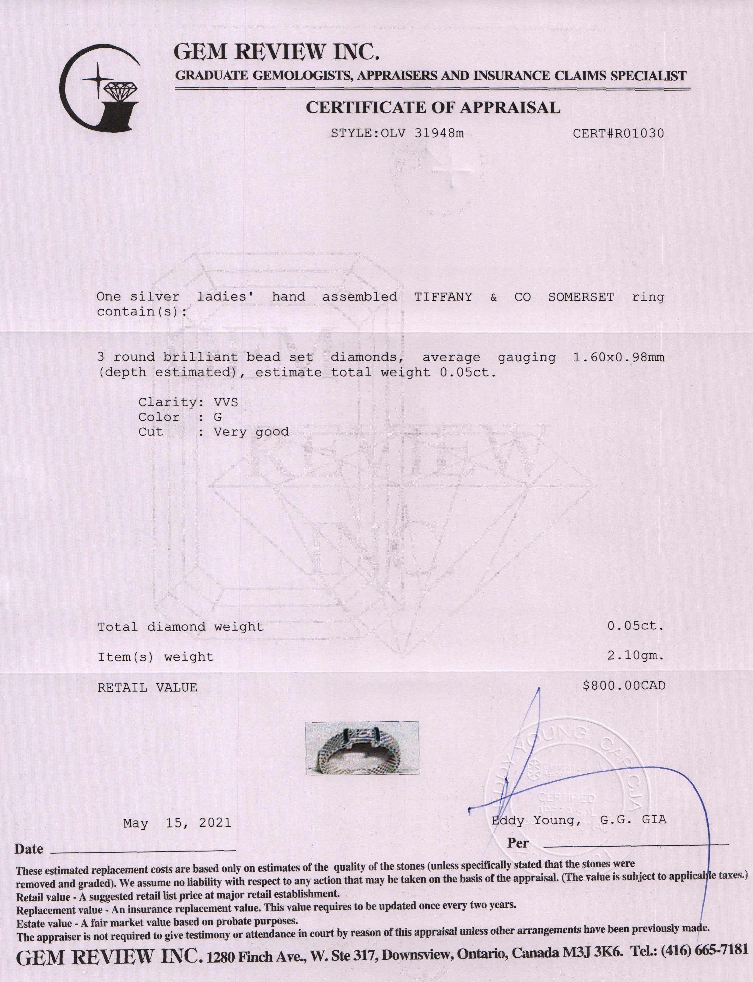 Tiffany & Co. Diamond Somerset Ring