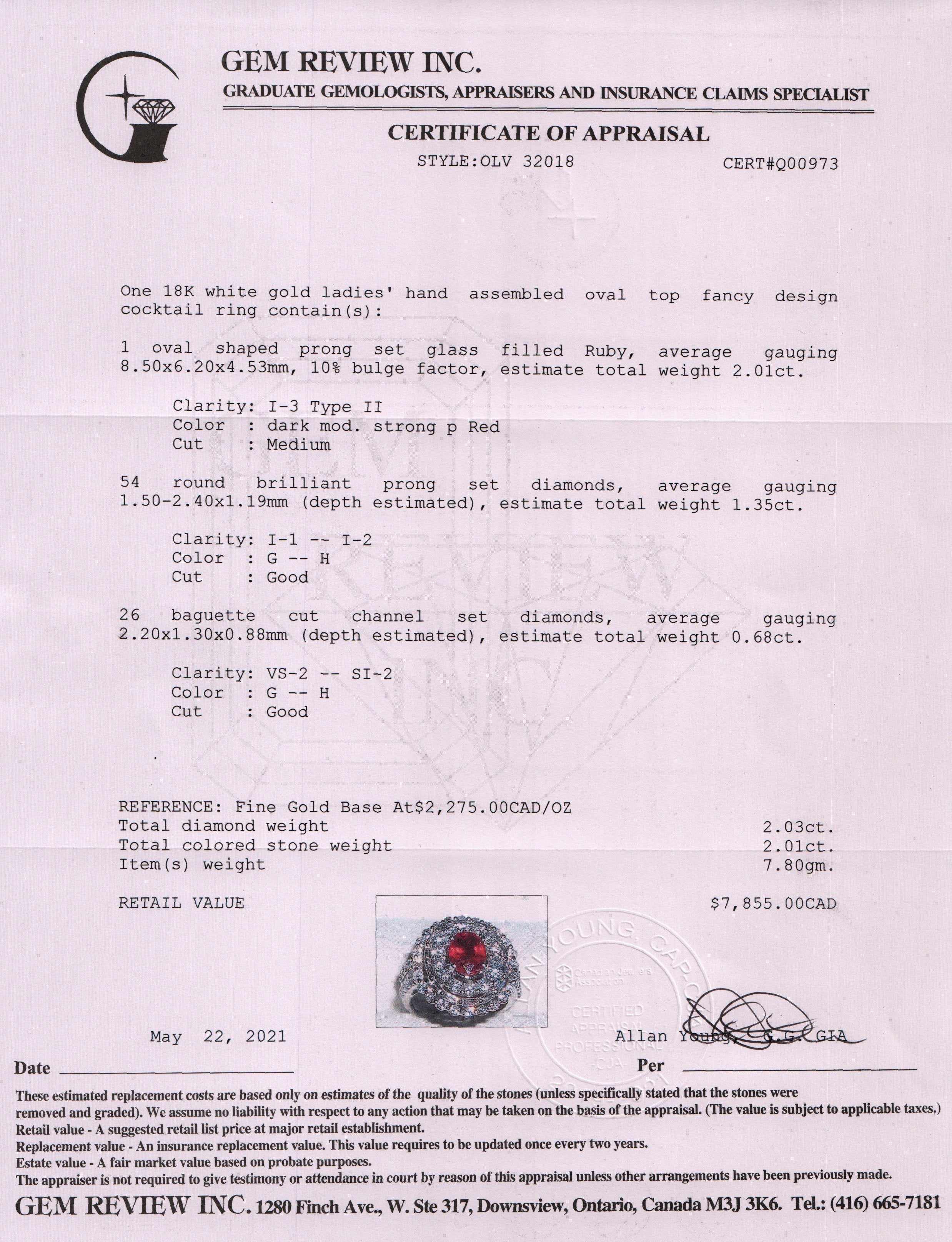 Ruby & Diamond Cocktail Ring