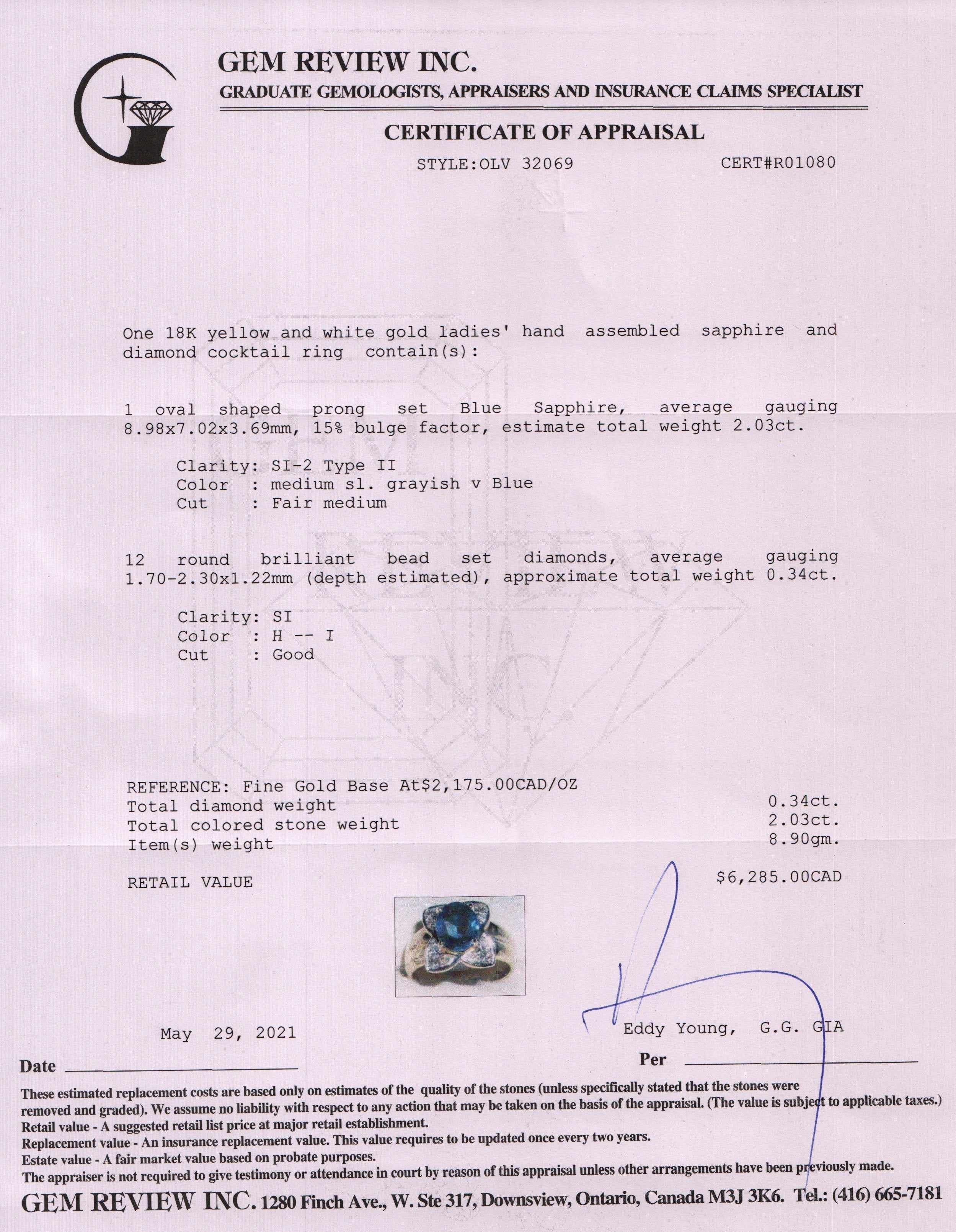 Sapphire & Diamond Cocktail Ring