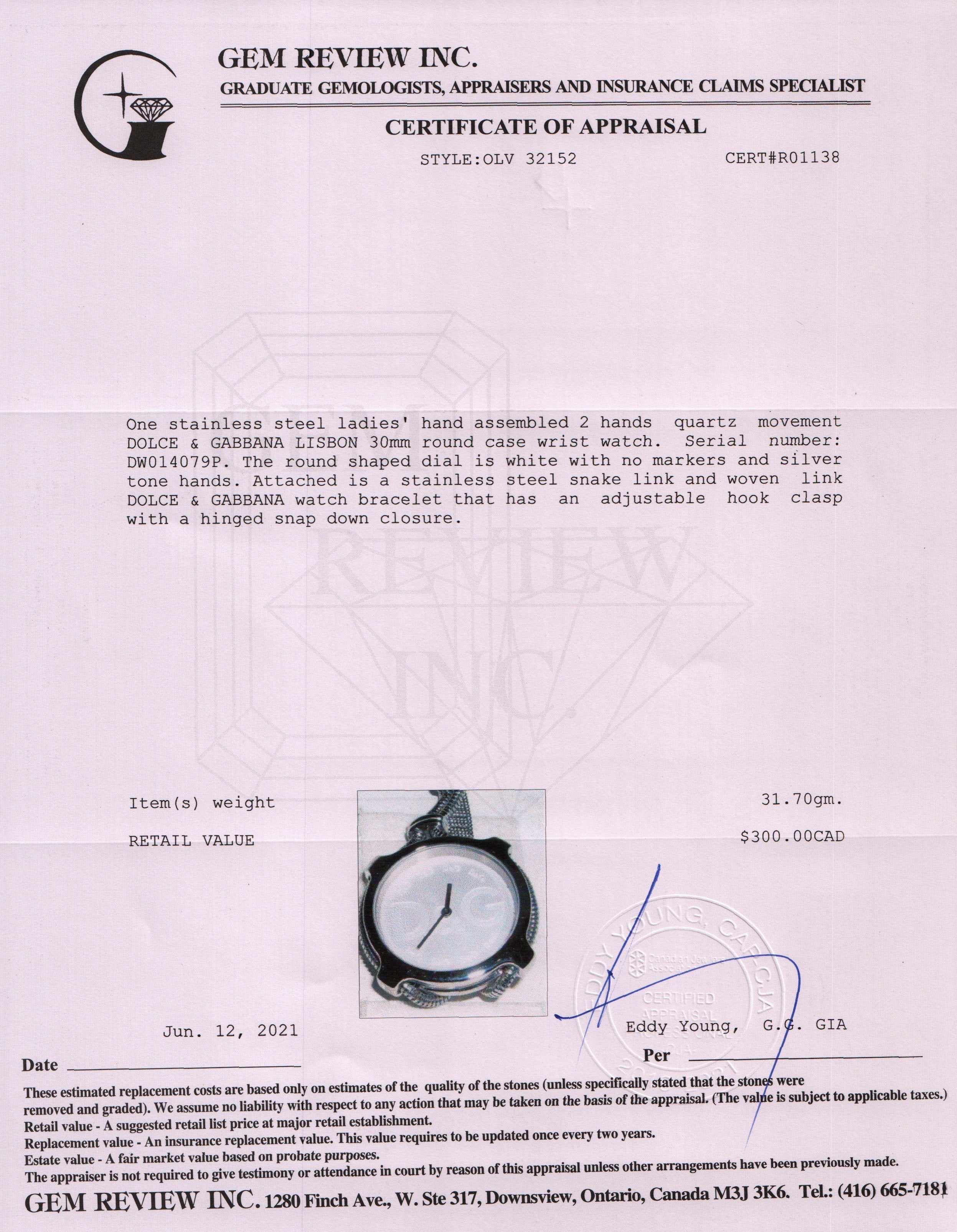 Dolce & Gabanna Lisbon Watch