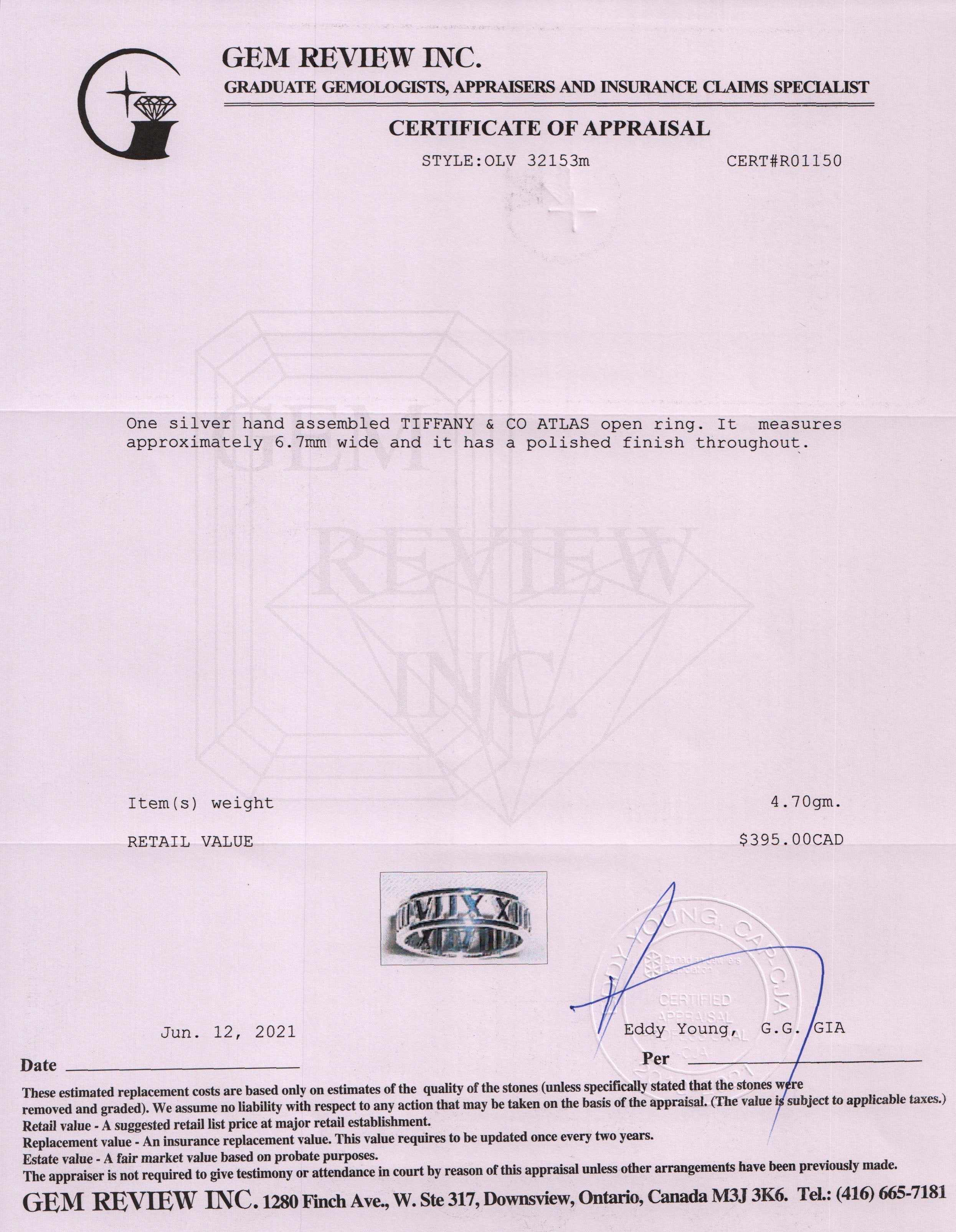 Tiffany & Co. Atlas Open Ring