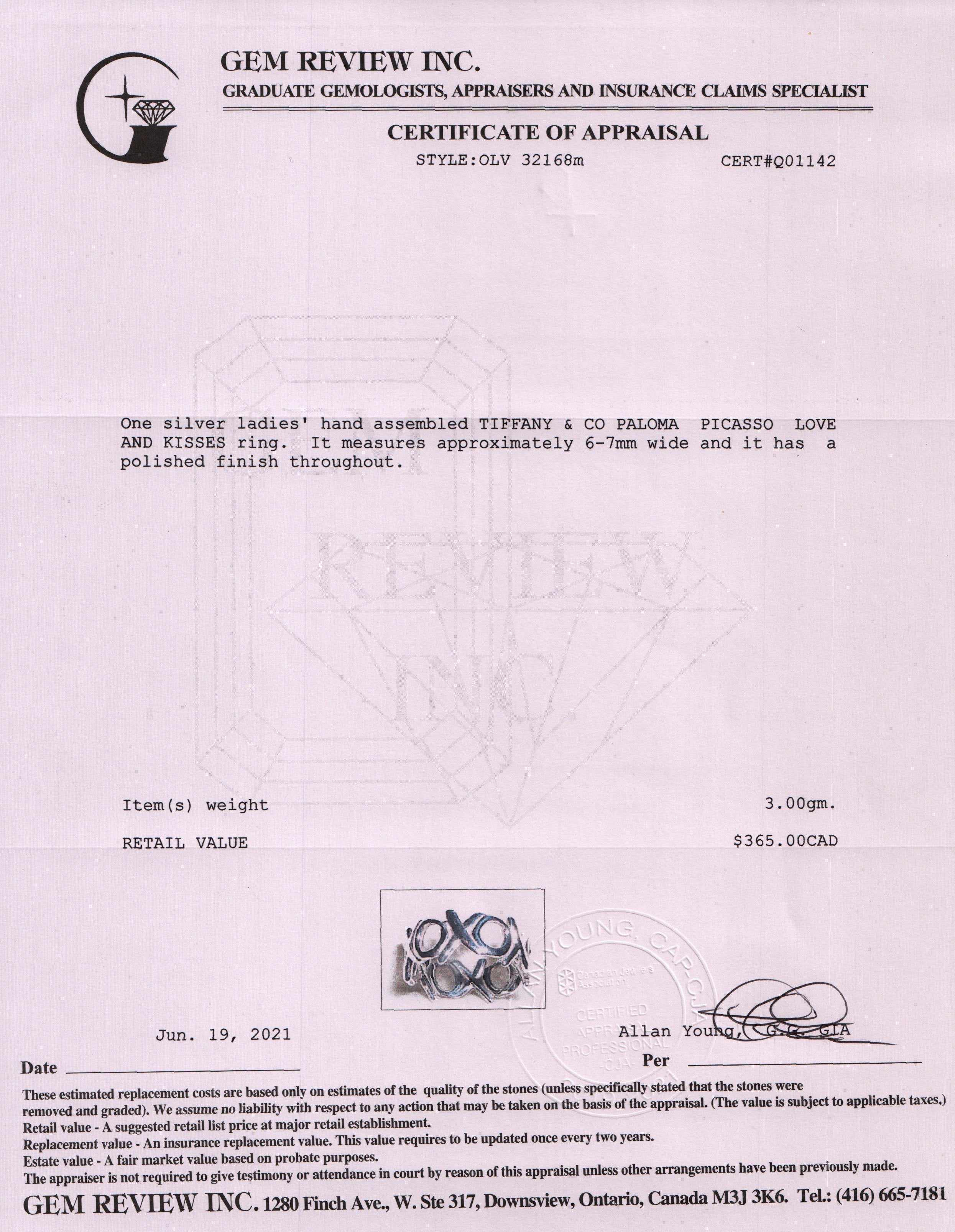 Tiffany & Co. Paloma Picasso Love and Kisses Ring