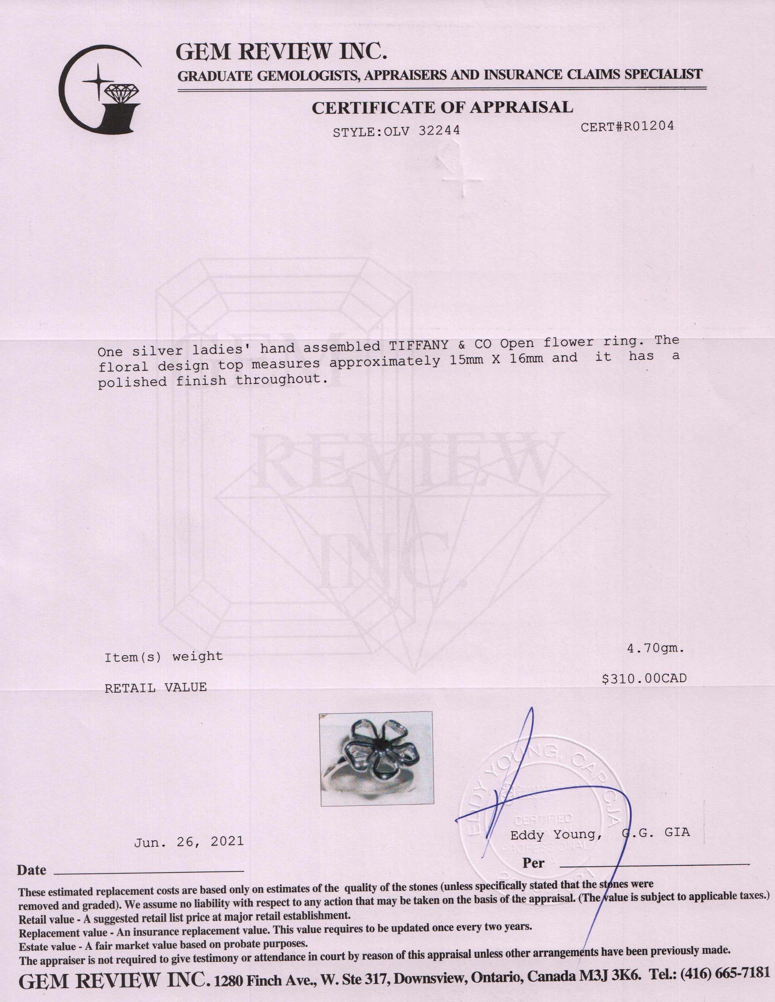 Tiffany & Co. Open Flower Ring