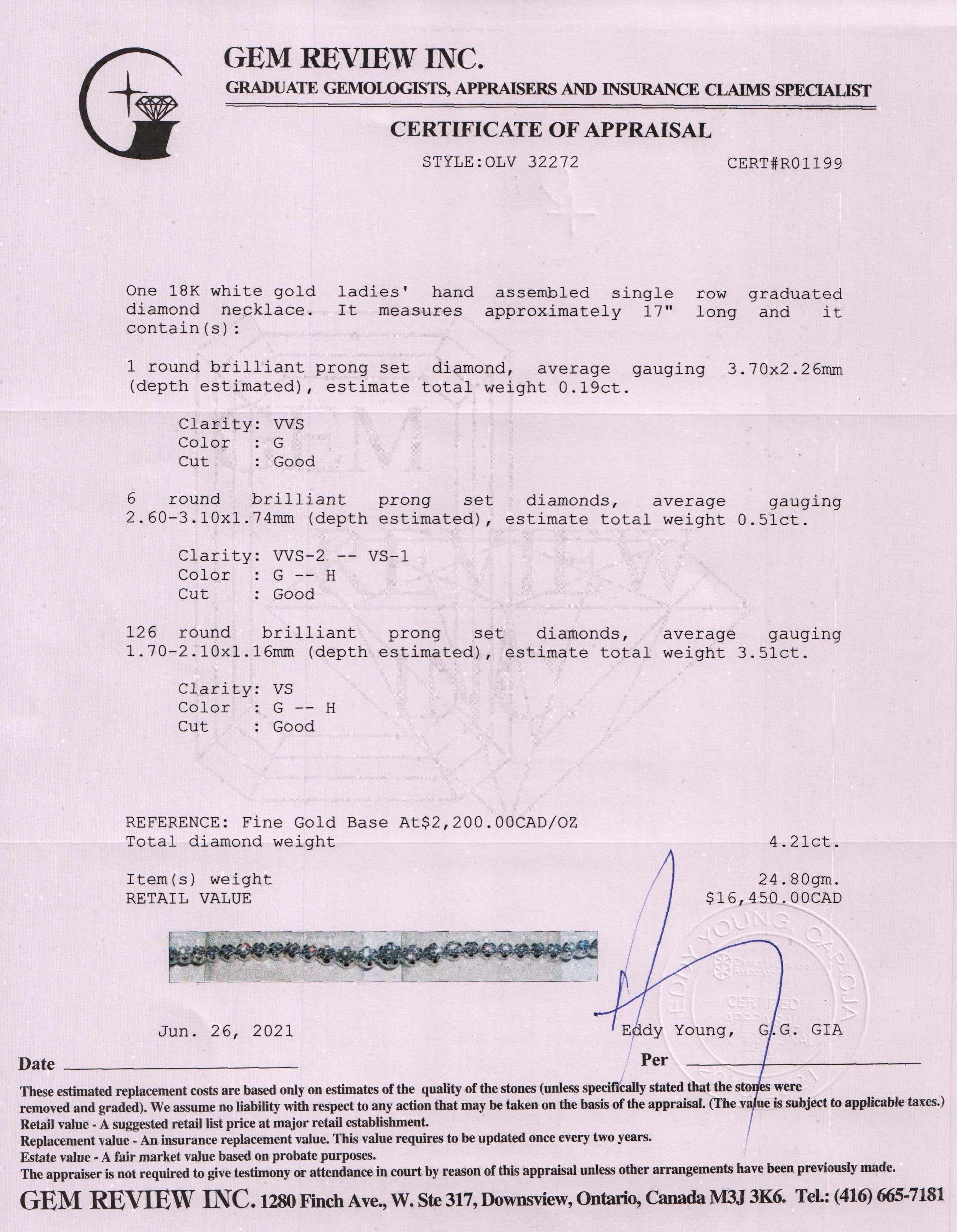 Graduated Diamond Necklace