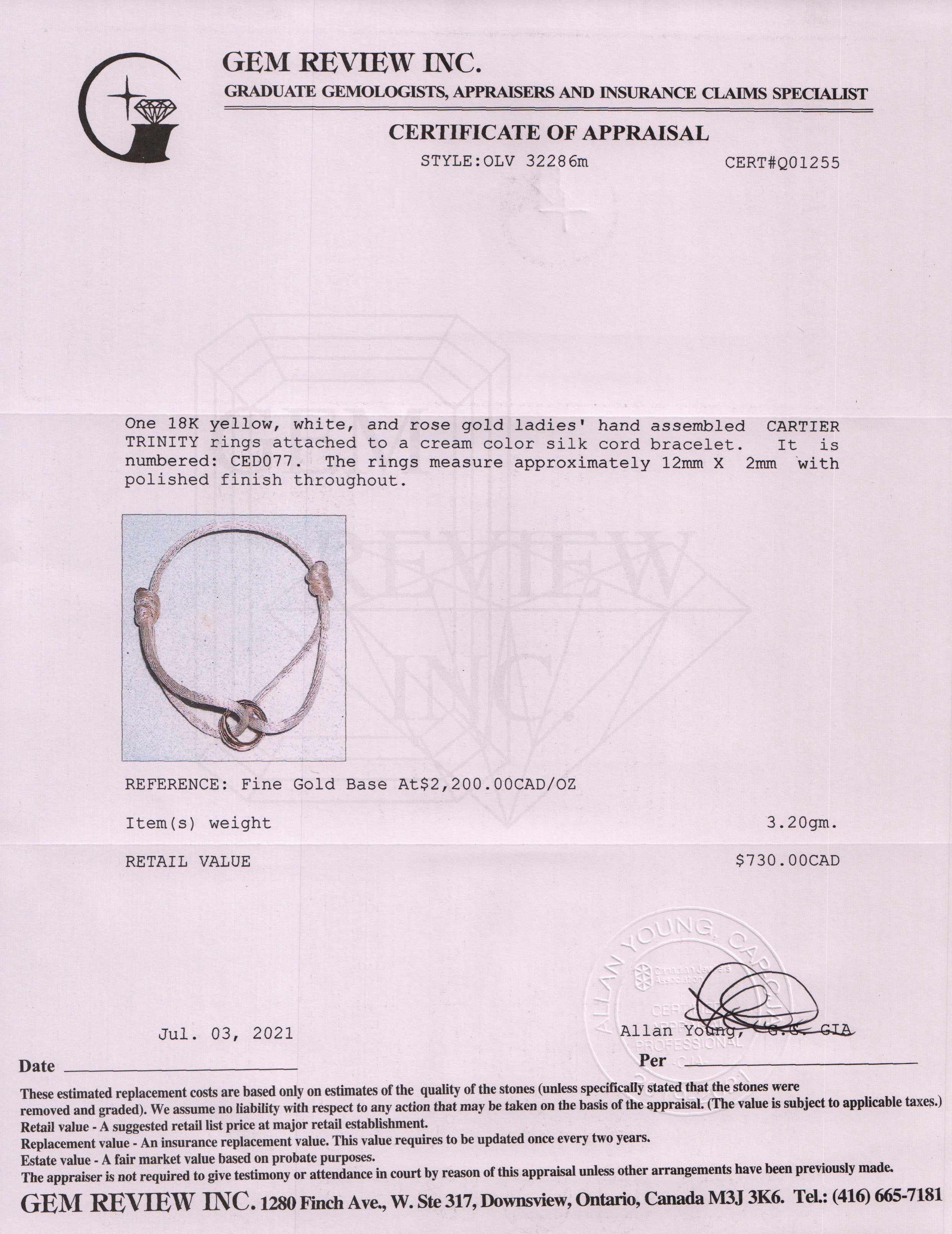 Cartier Trinity Cord Bracelet