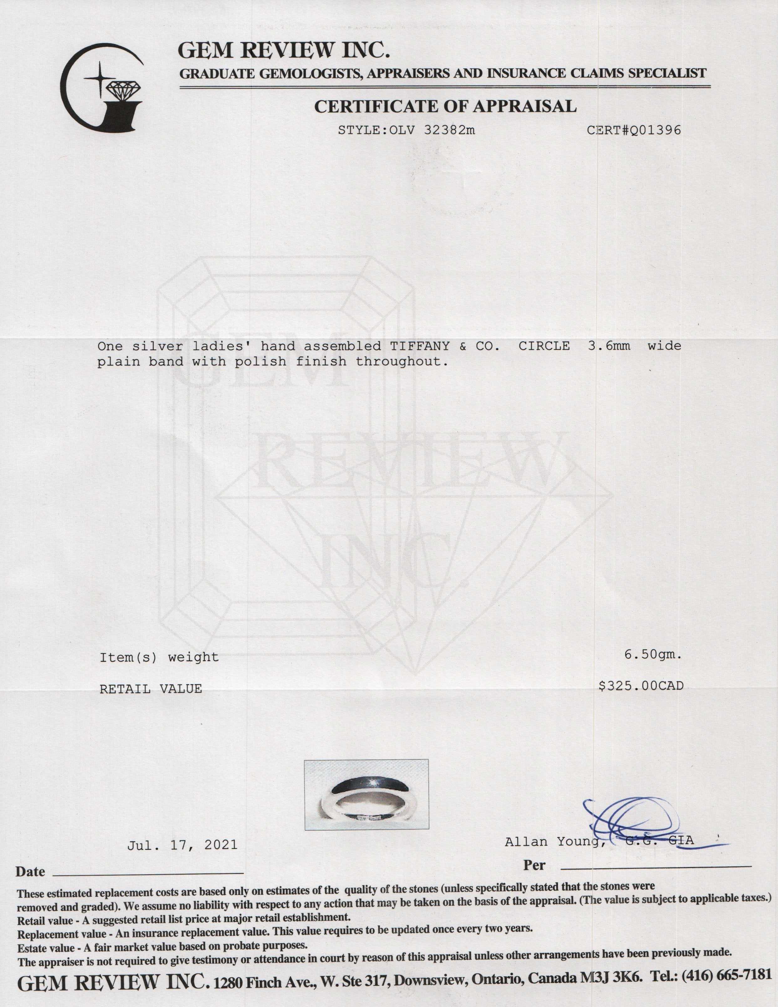 Tiffany & Co. Circle Band Ring