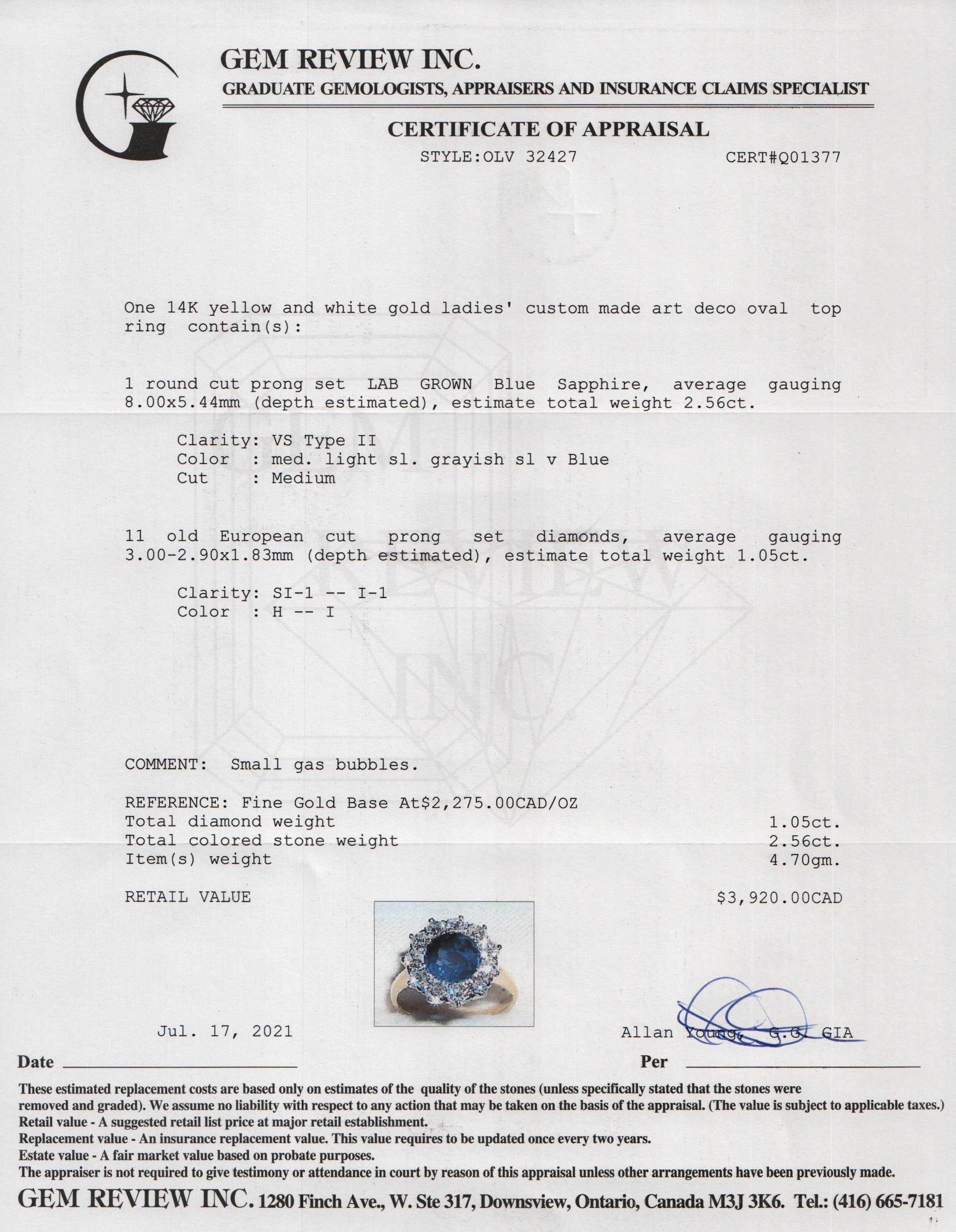 Antique Art Deco Sapphire & Diamond Ring