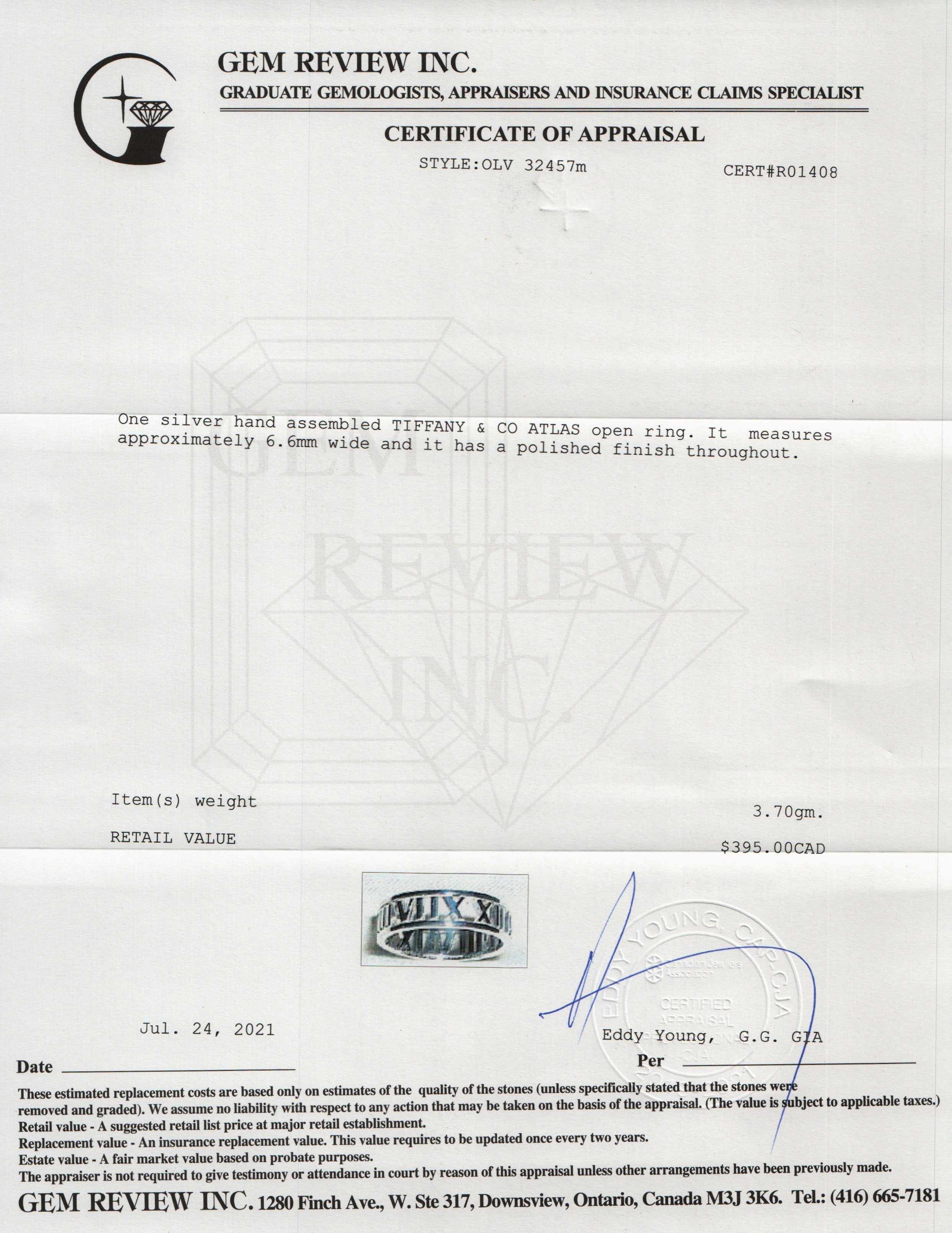 Tiffany & Co. Atlas Open Ring