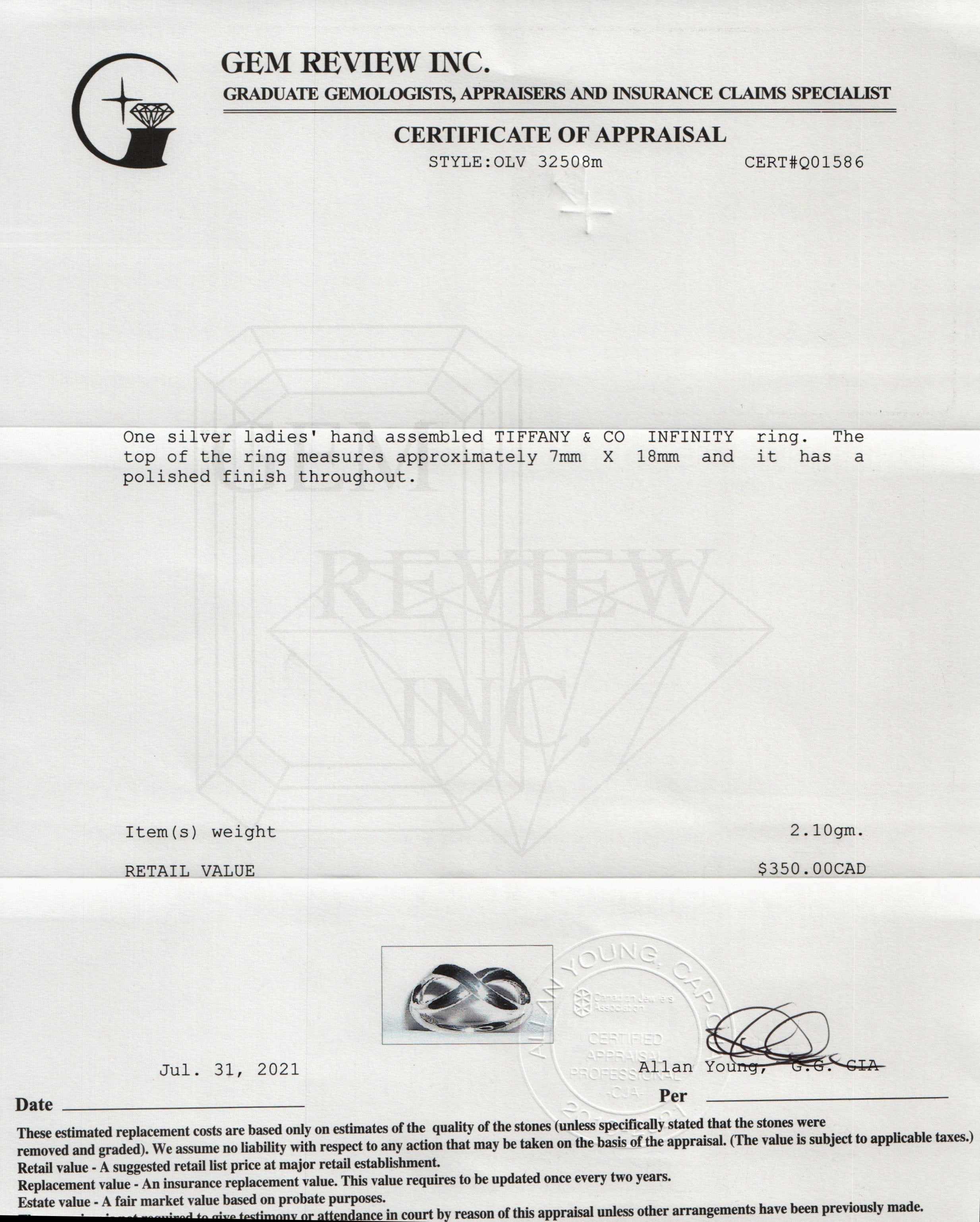 Tiffany & Co. Infinity Ring