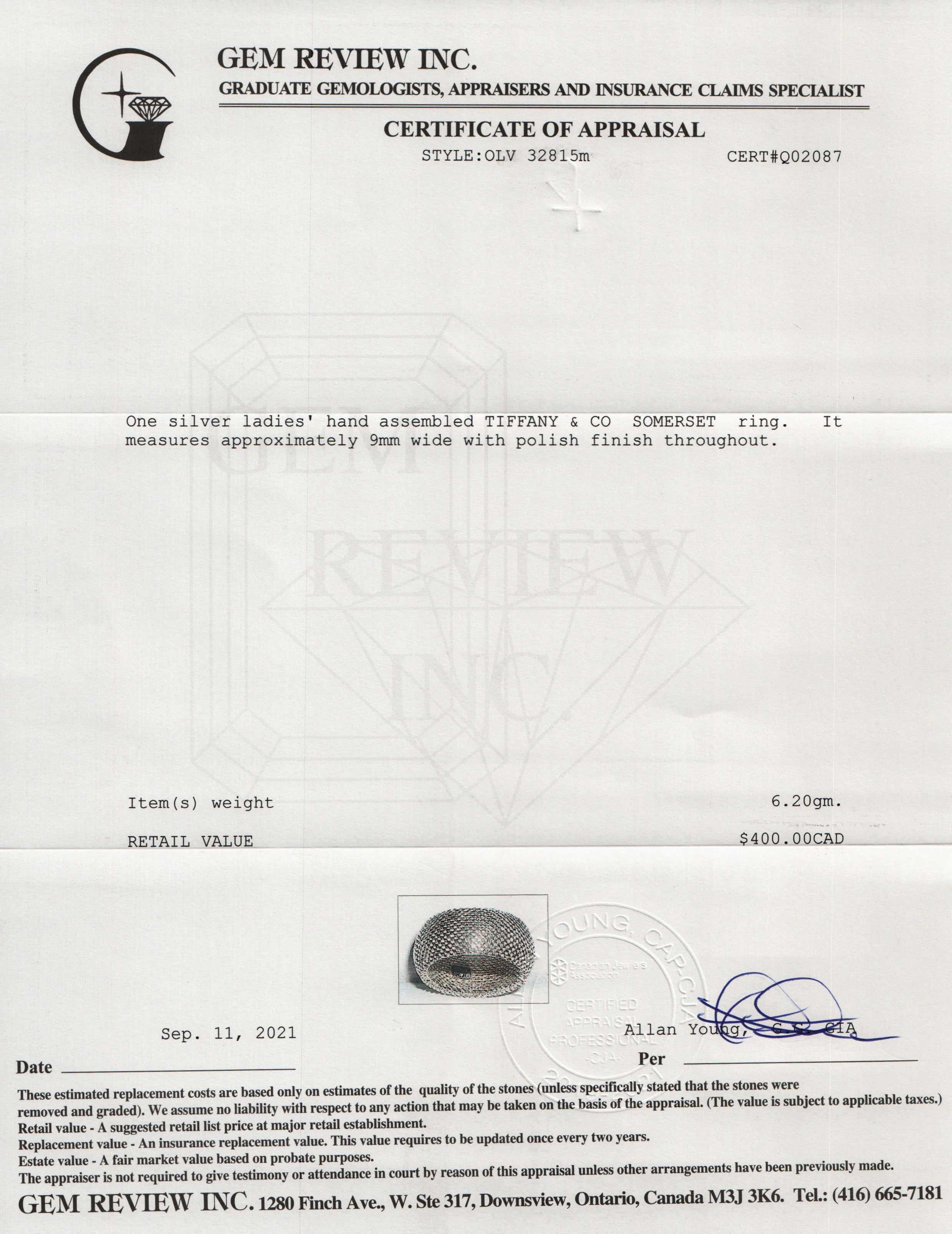 Tiffany & Co. Somerset Ring