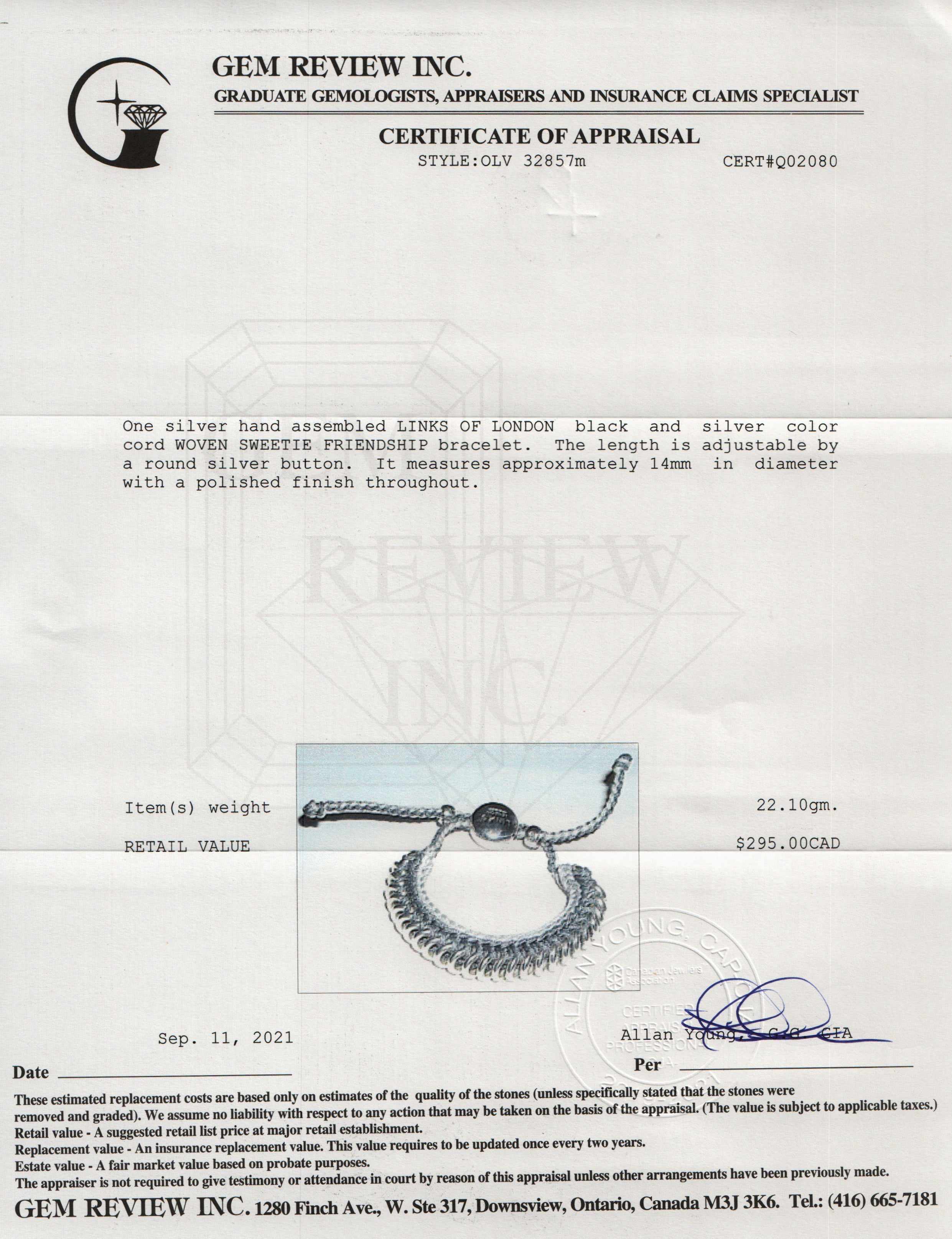 Links of London Woven Sweetie Friendship Bracelet