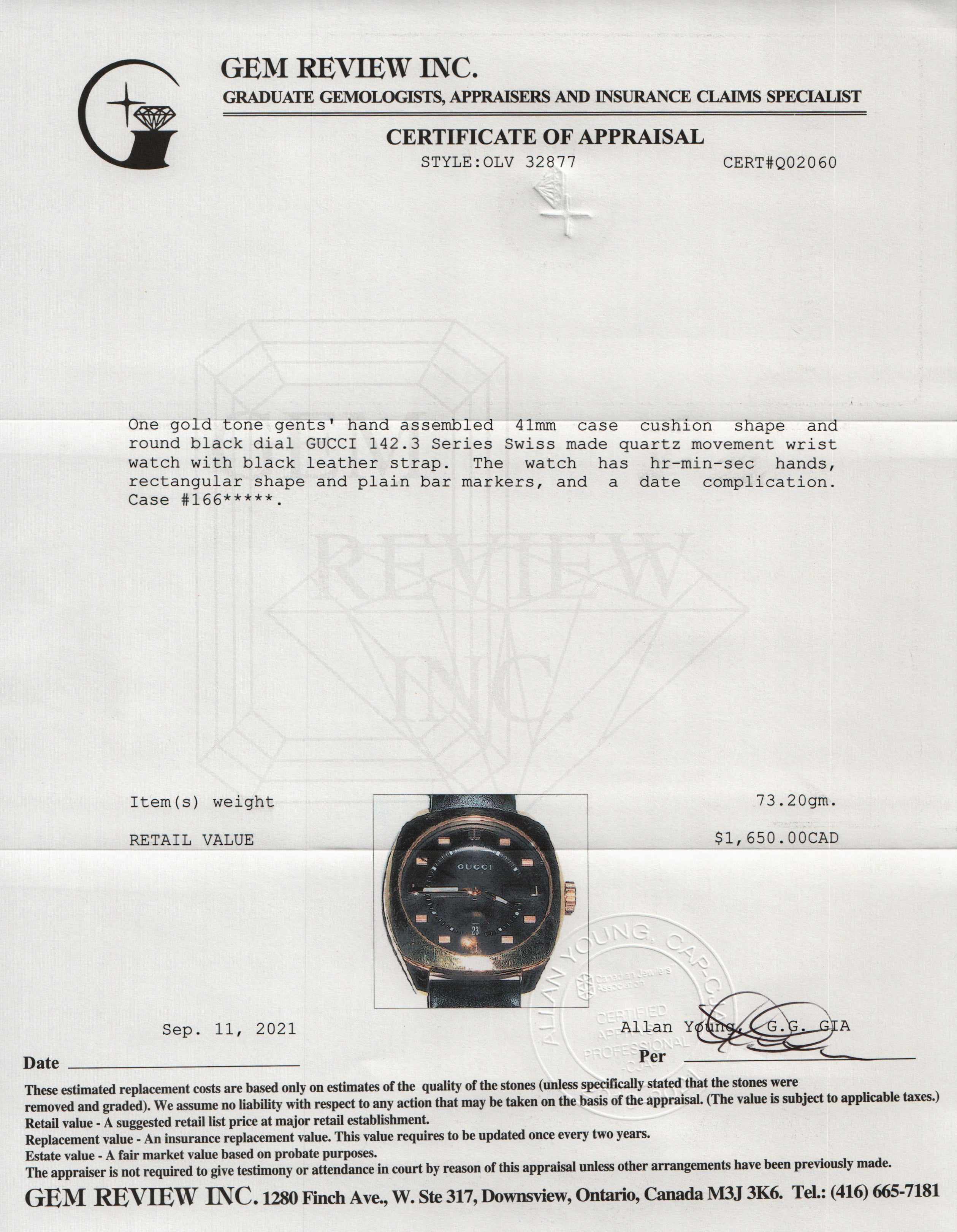 Gucci 142.3 Watch